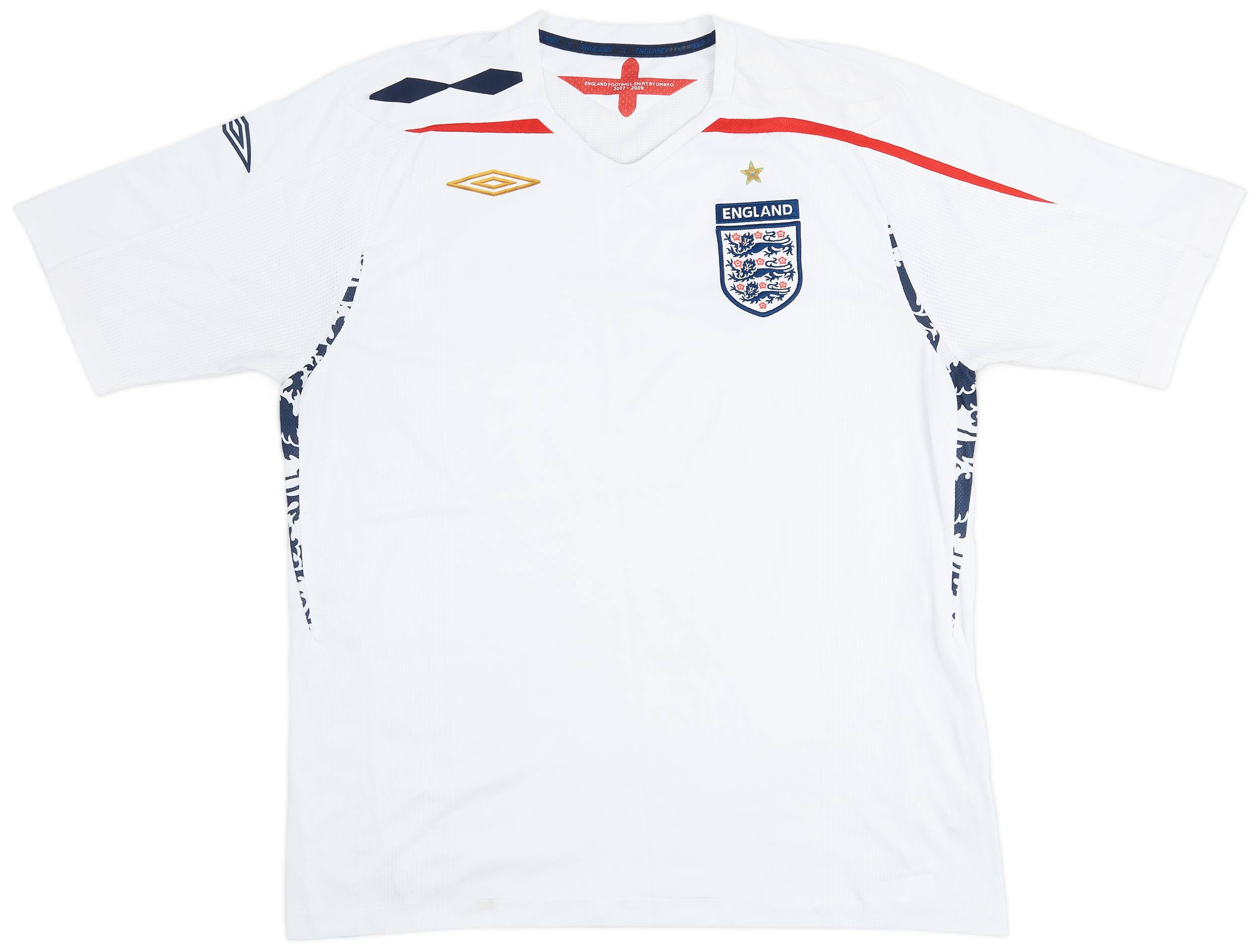 2007-09 England Home Shirt - 7/10 - (XL)