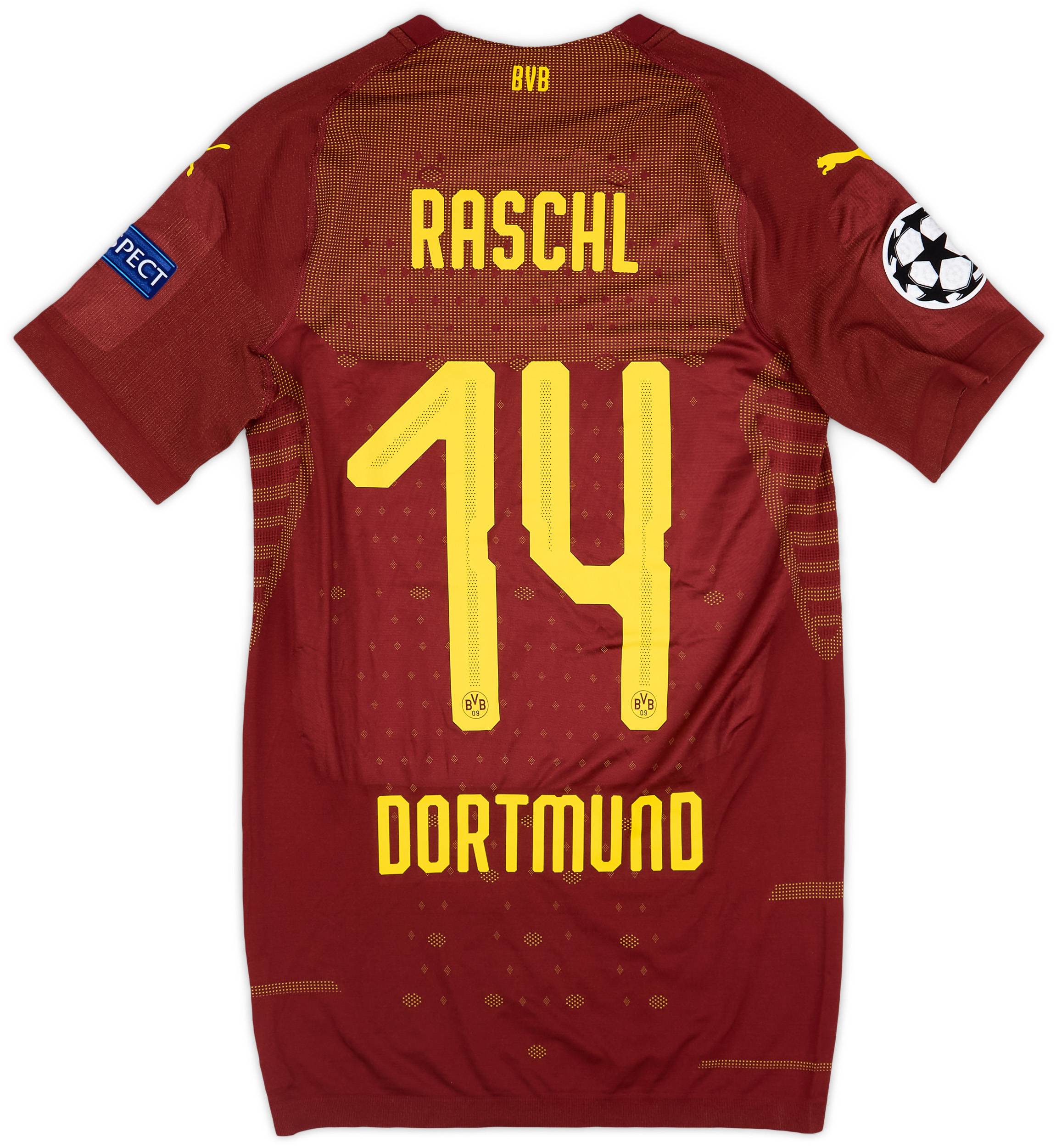 2018-19 Borussia Dortmund Player Issue Champions League Third Shirt Raschl #14