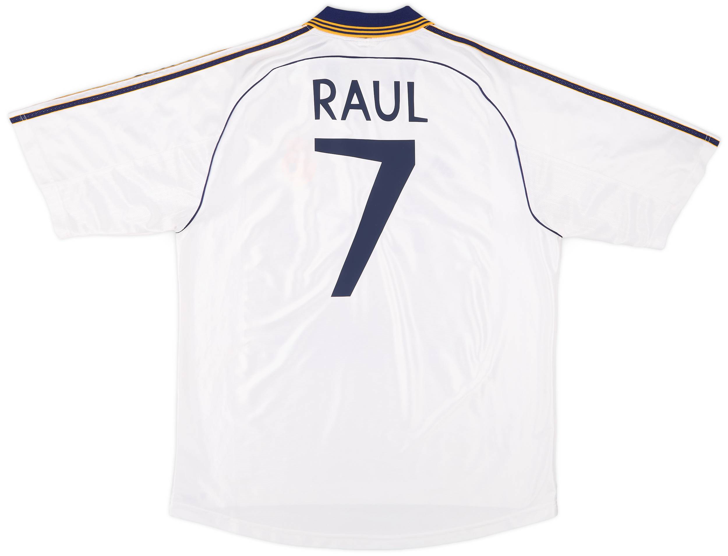 1998-00 Real Madrid Home Shirt Raul #7 - 6/10 - (XL)