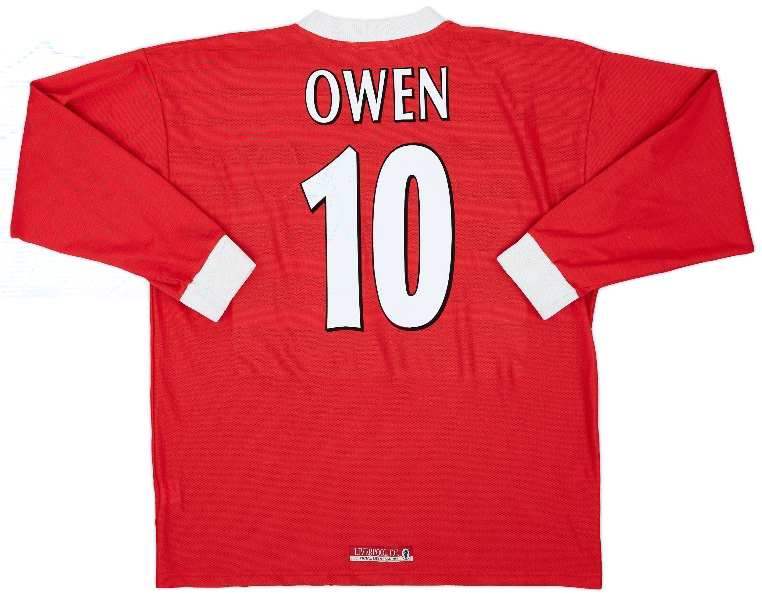 1998-00 Liverpool Home L/S Shirt Owen #10 - 8/10 - (XL)