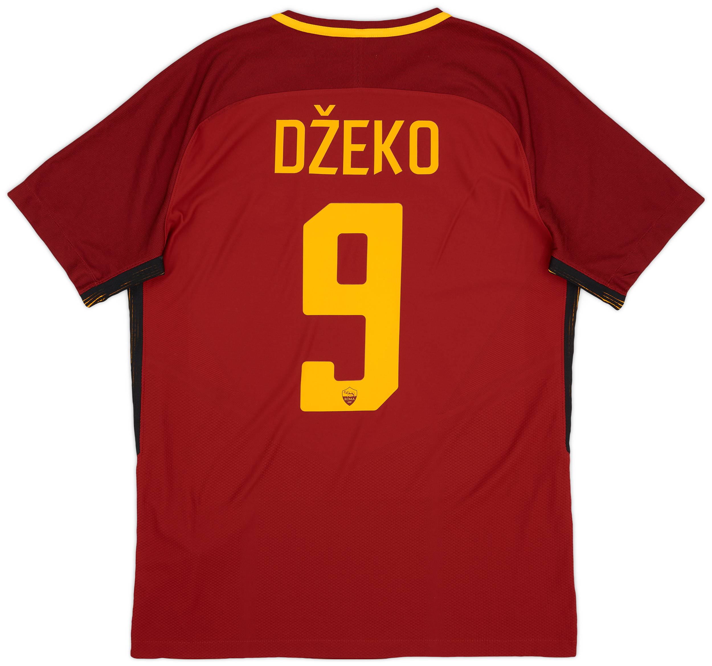 2017-18 Roma Authentic Home Shirt Dzeko #9 - 9/10 - (L)