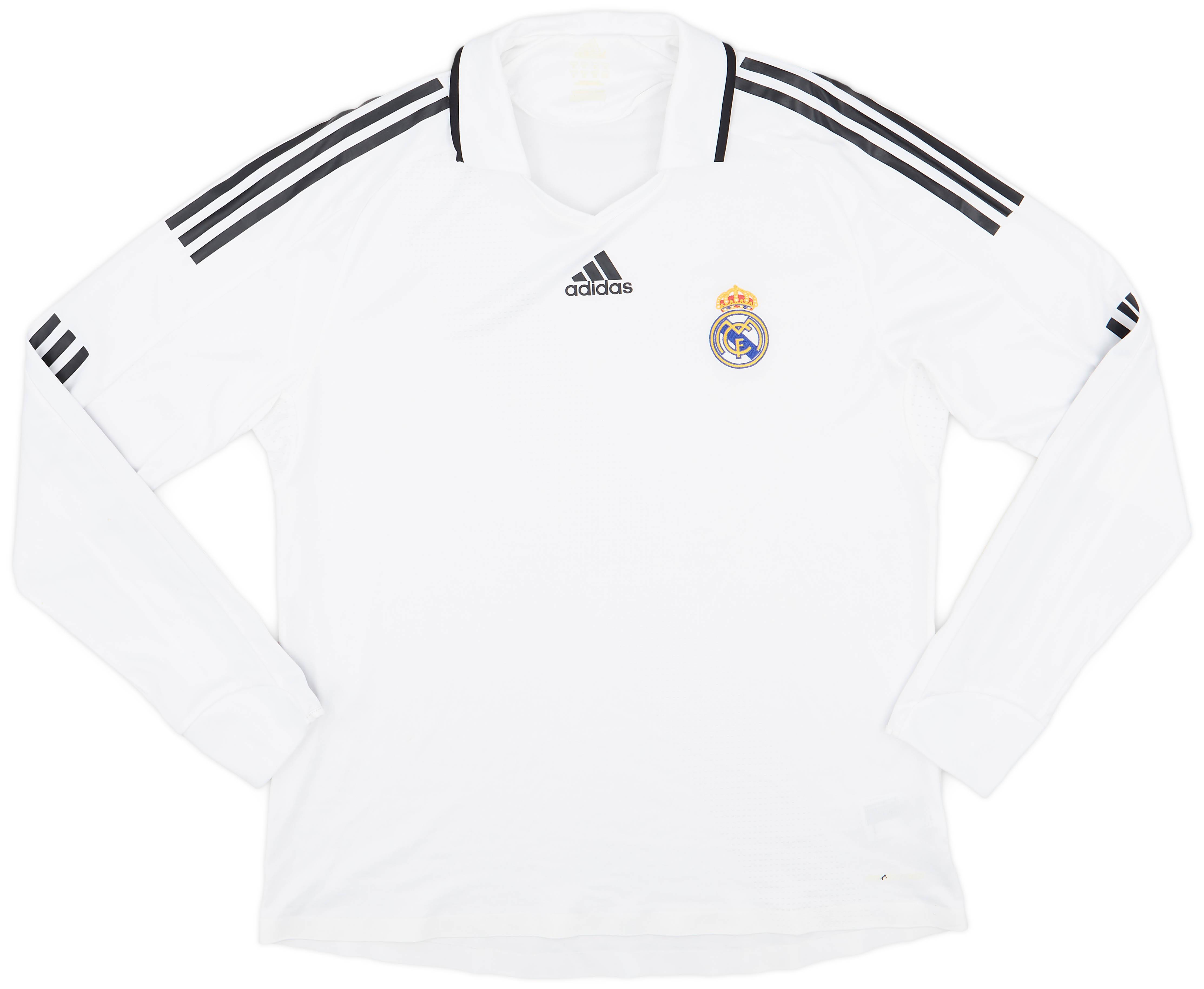 予約販売 2008-09 Real (XL) - 6/10 - Shirt L/S Home Issue Player Madrid ウェア