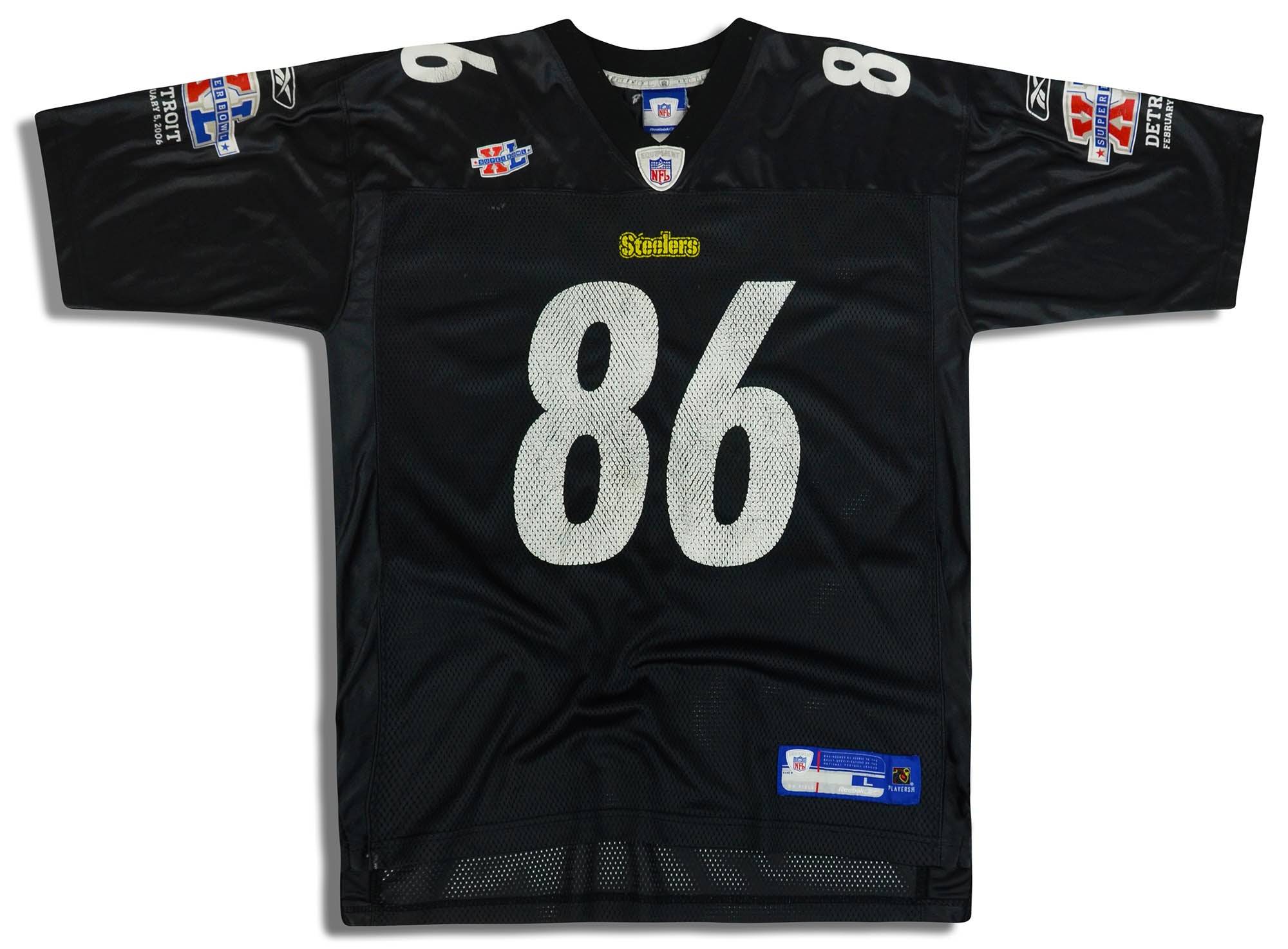 2006 Pittsburgh Steelers Ward #86 Reebok On Field Super Bowl XL Jersey (Home) L