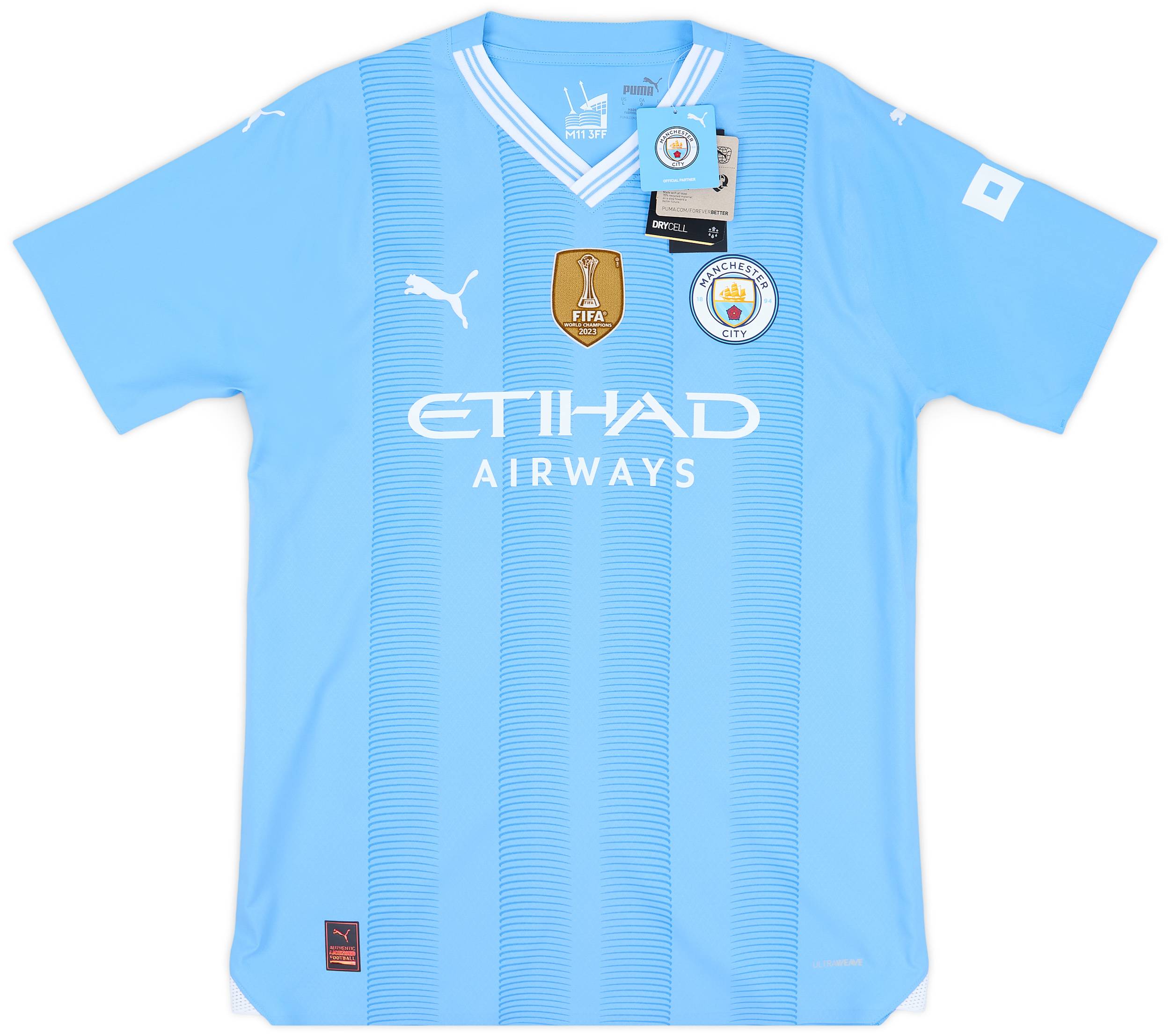 2023-24 Manchester City Player Issue Home European Shirt