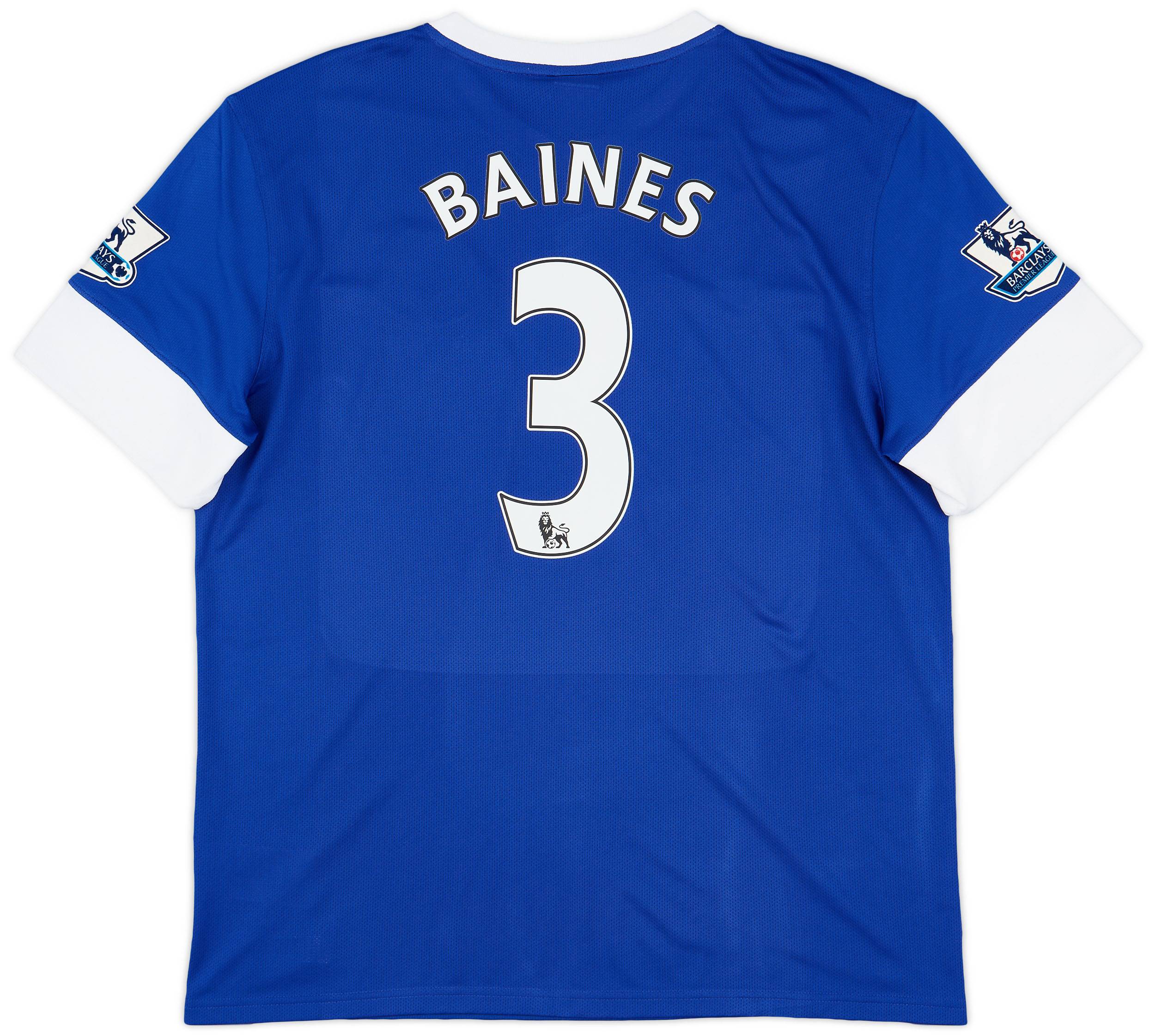 2012-13 Everton Home Shirt Baines #3 - 9/10 - (XL)