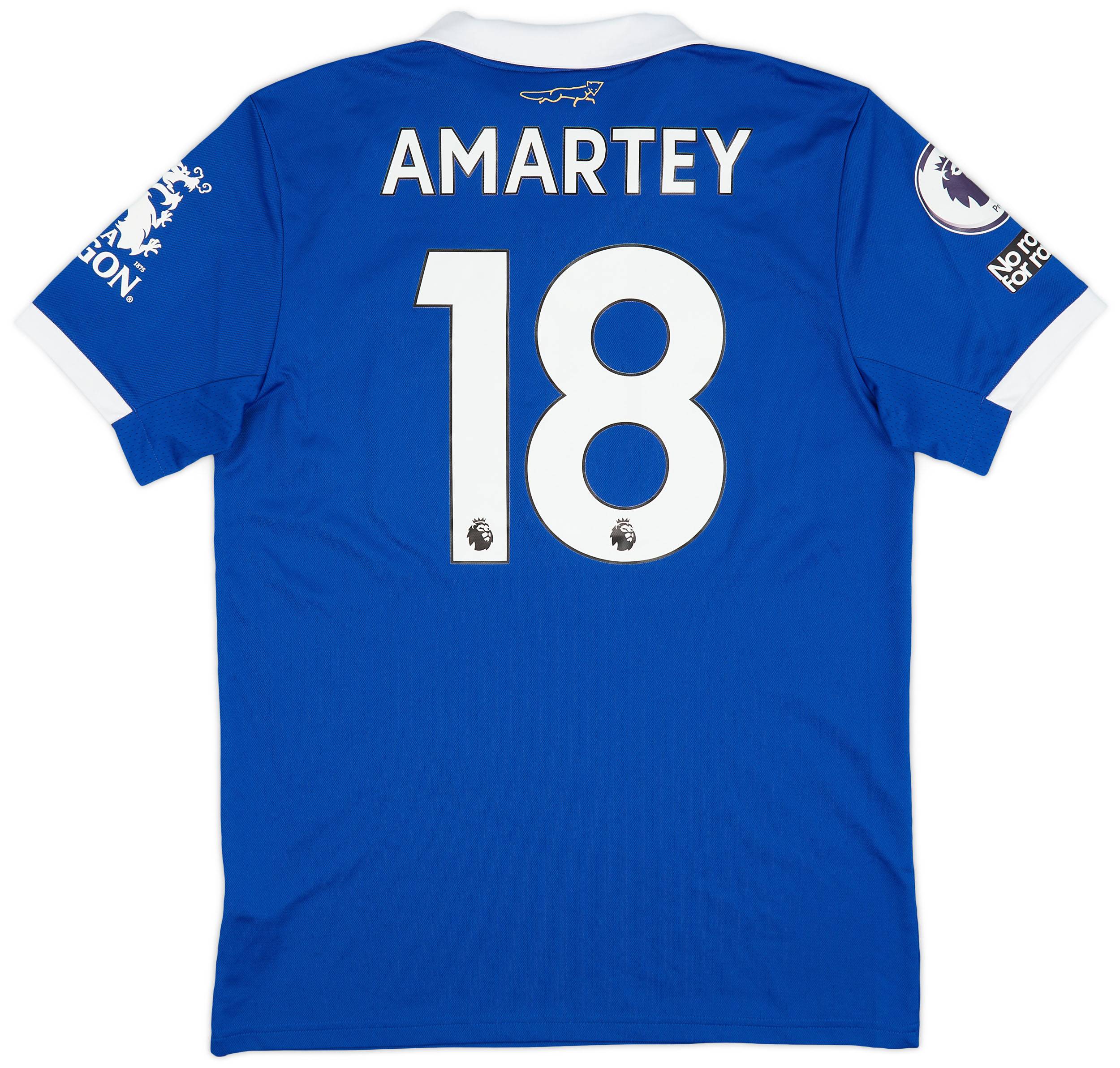 2022-23 Leicester Match Issue Home Shirt Amartey #18