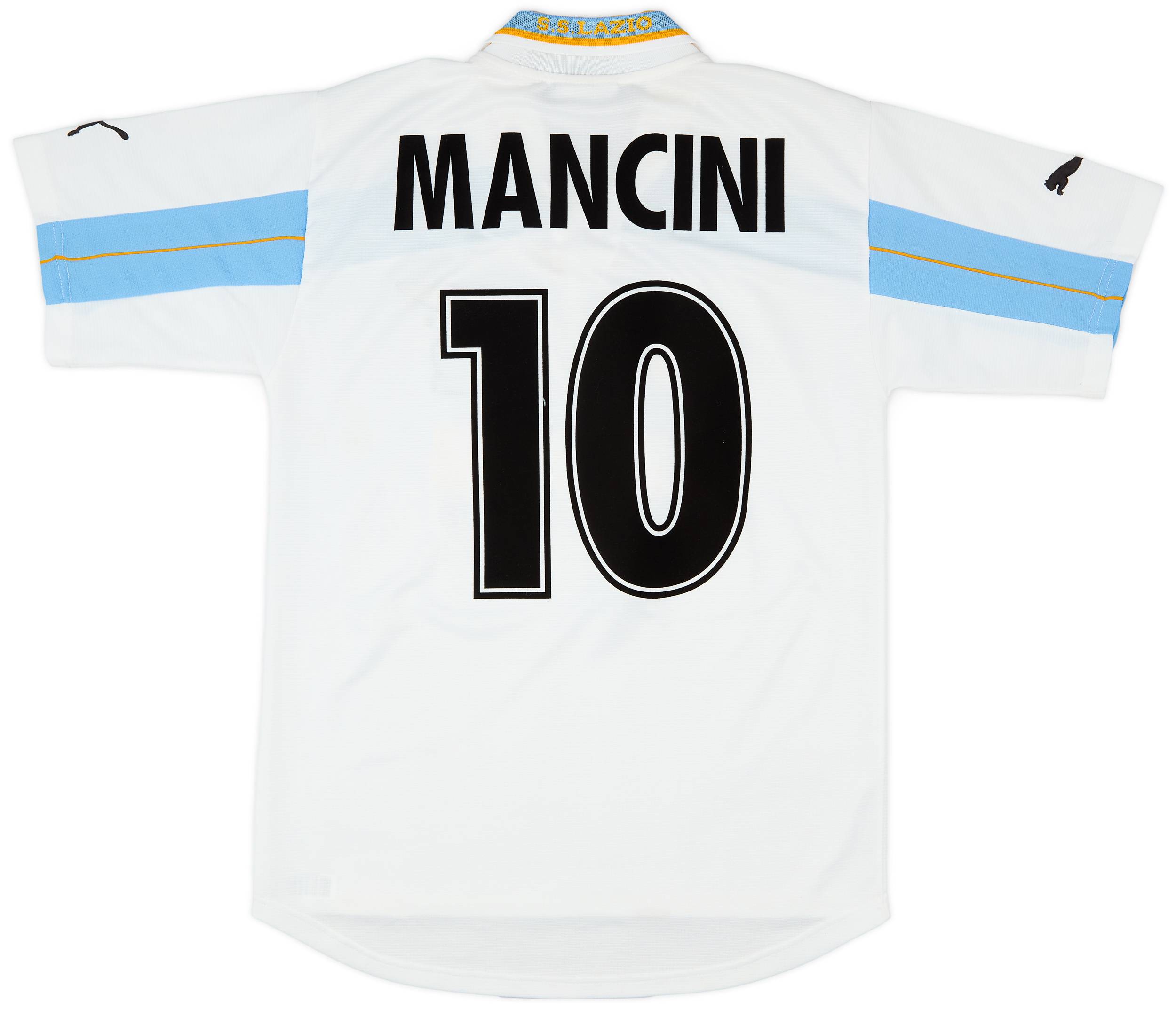 正規 2000-01 Lazio Centenary Home Shirt Mancini #10 - 7/10 - (M) ウェア