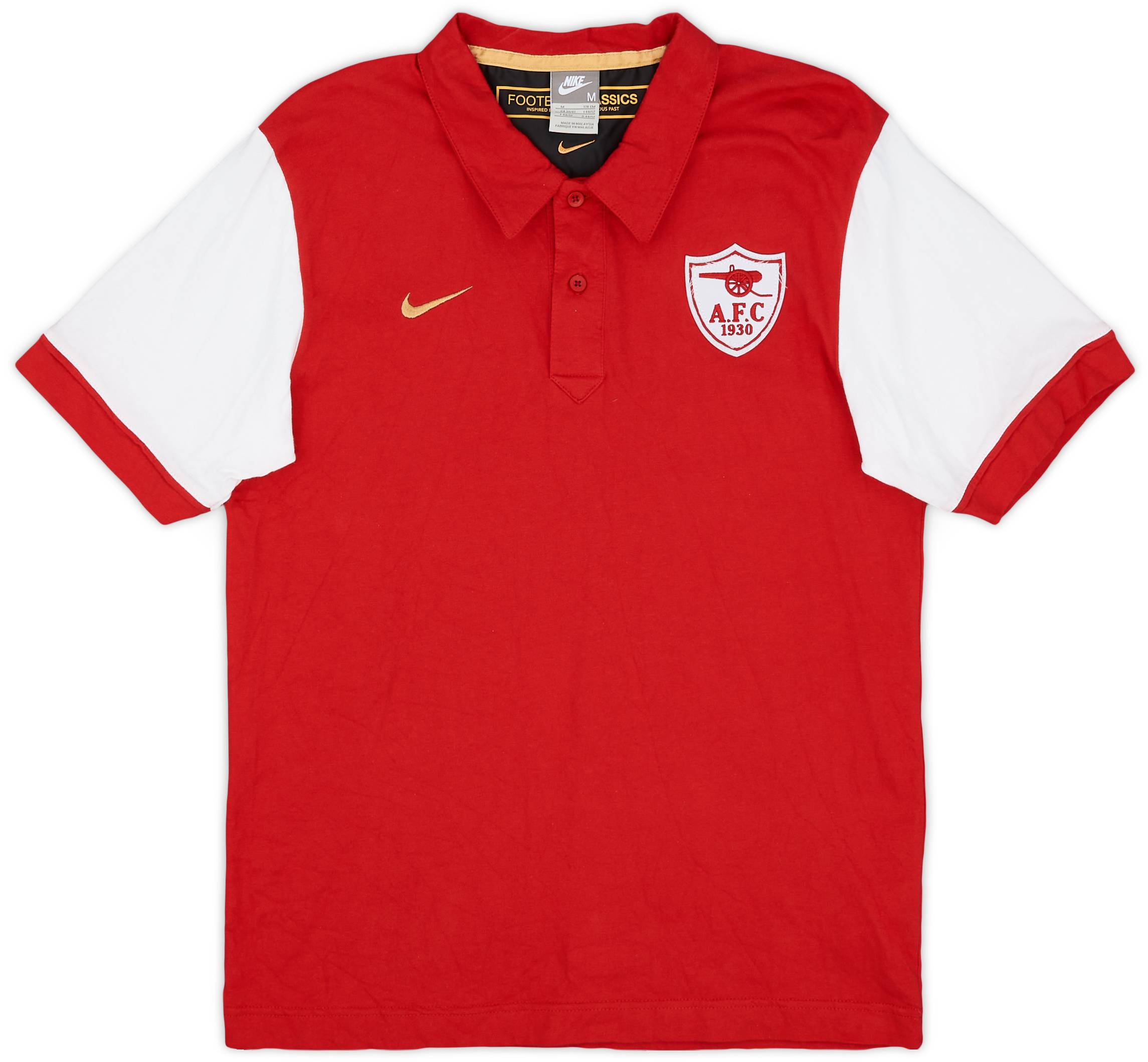 2007-08 Arsenal Nike Football Classics Polo Shirt - 9/10 - (M)