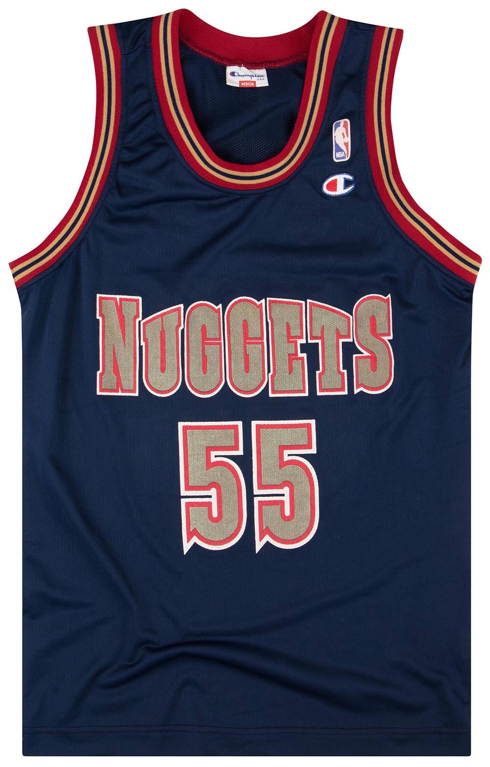 1993 95 Denver Nuggets Mutombo 55 Champion Jersey Away M