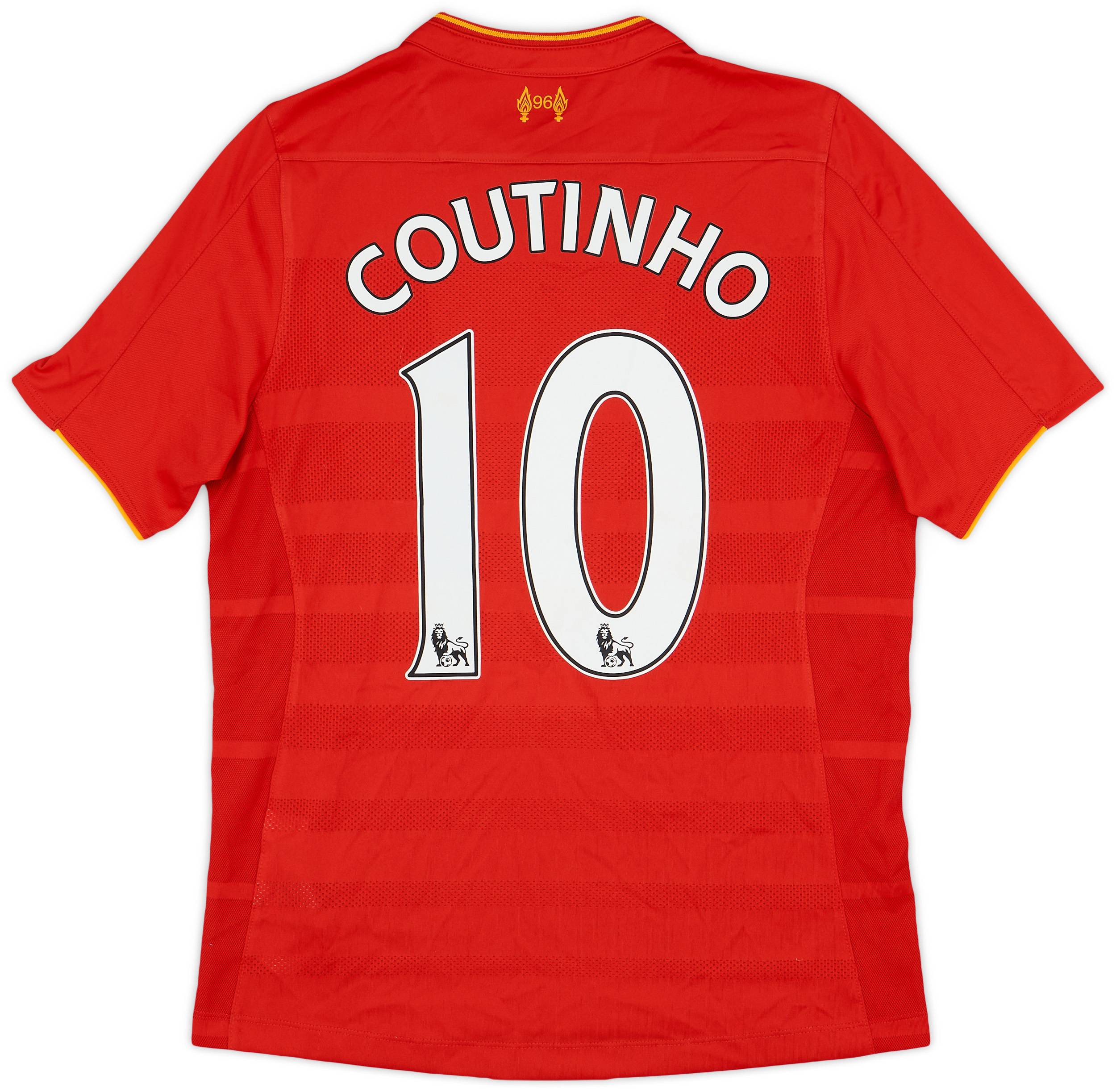 2016-17 Liverpool Home Shirt Coutinho #10 - 9/10 - (XL.Boys)
