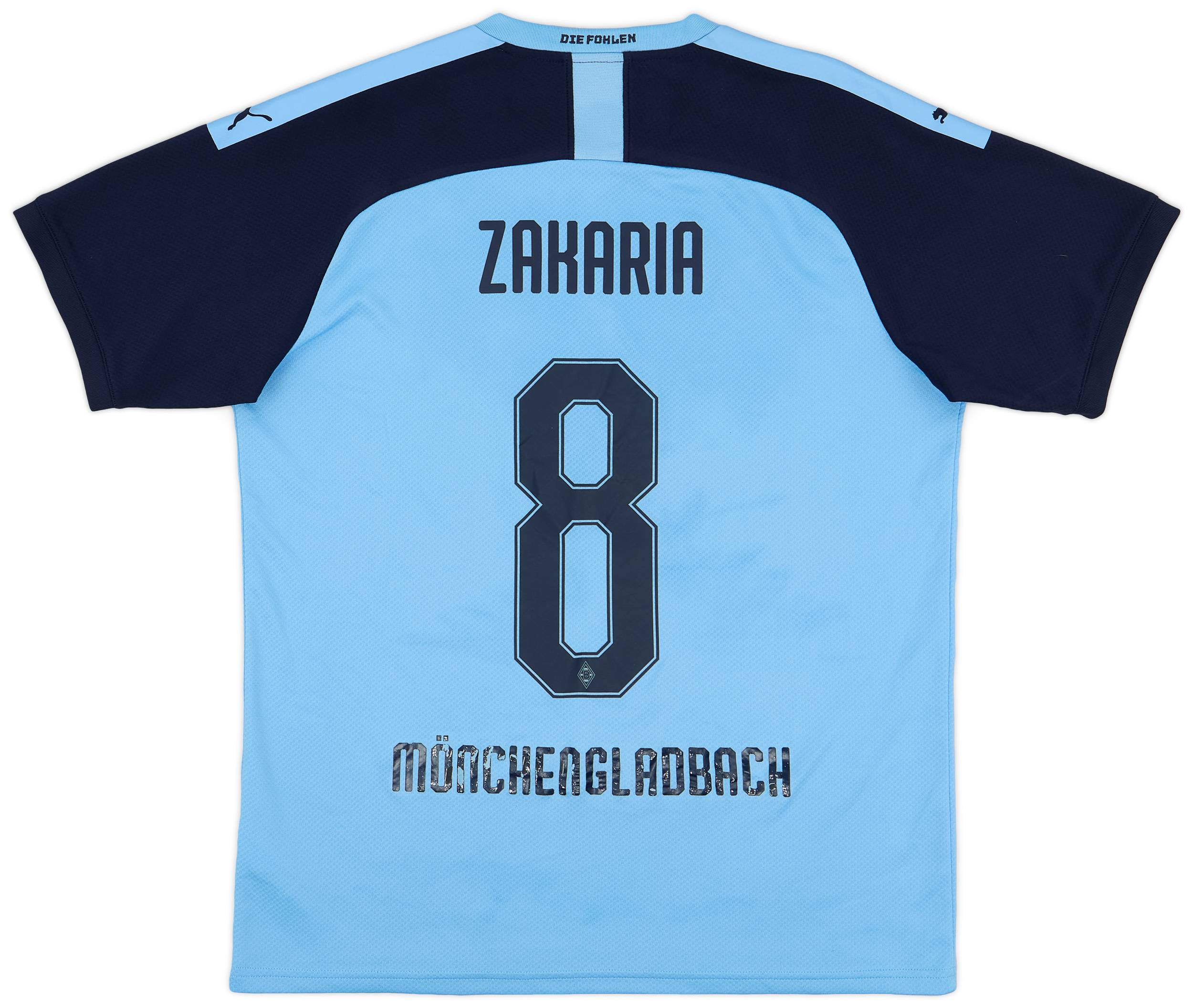 2019-20 Borussia Monchengladbach Away Shirt Zakaria #8 - 6/10 - (L)