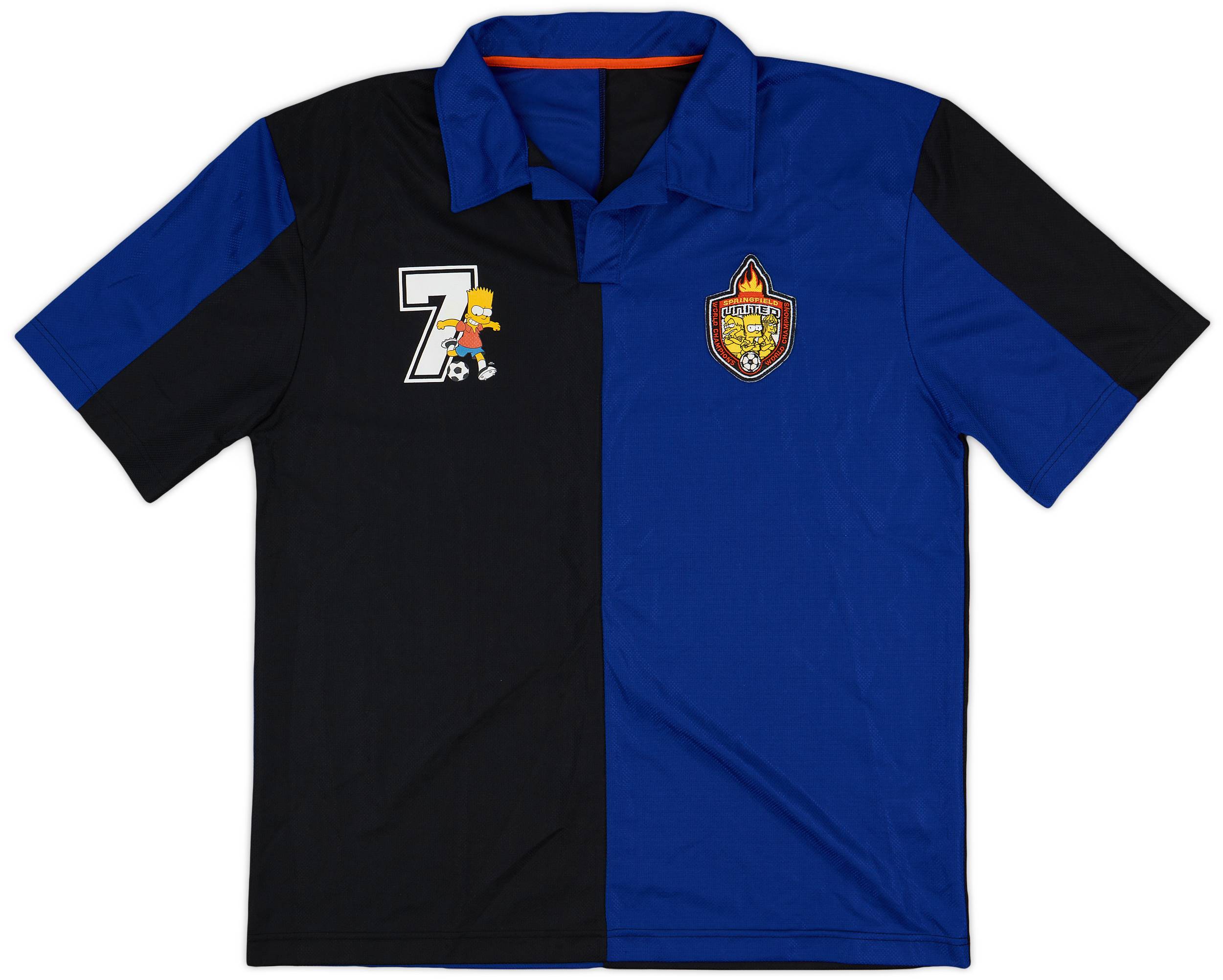 2001 The Simpsons 'Springfield United' Marks & Spencer Leisure Shirt - 10/10 - (L)