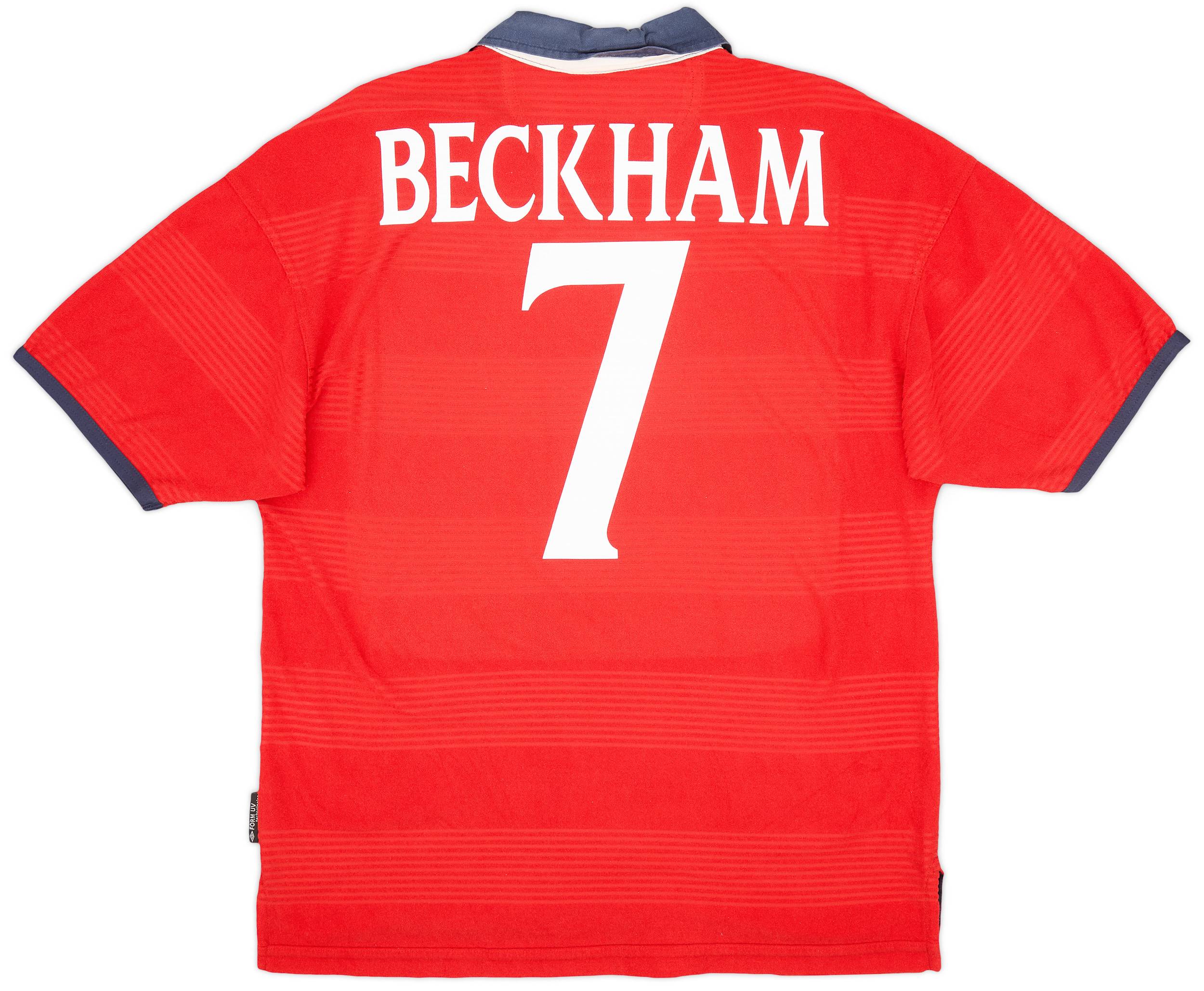 1999-01 England Away Shirt Beckham #7 - 9/10 - (M)