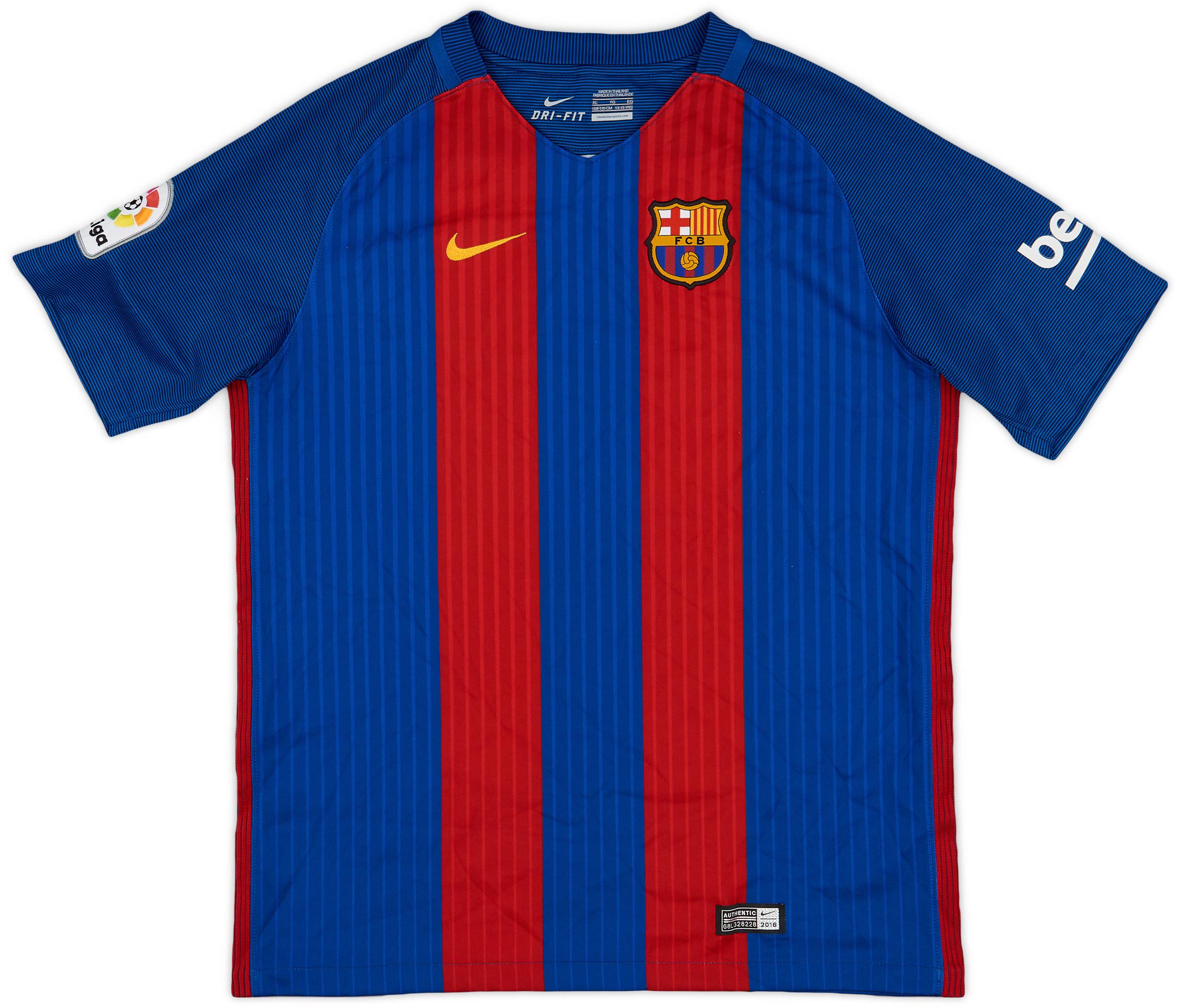 2016-17 Barcelona Home Shirt - 9/10 - (XL.Boys)