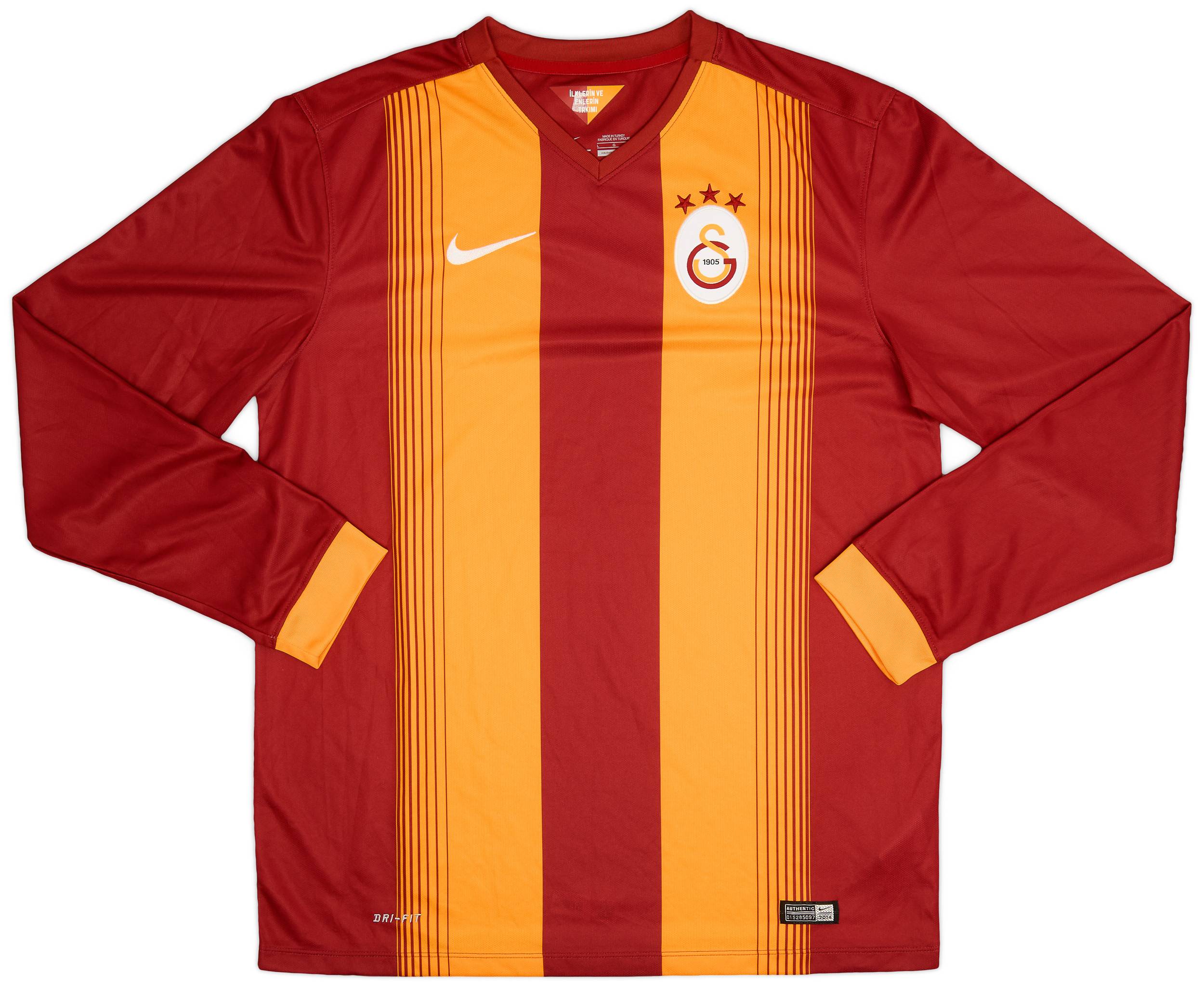 2014-15 Galatasaray Home L/S Shirt - 9/10 - (L)