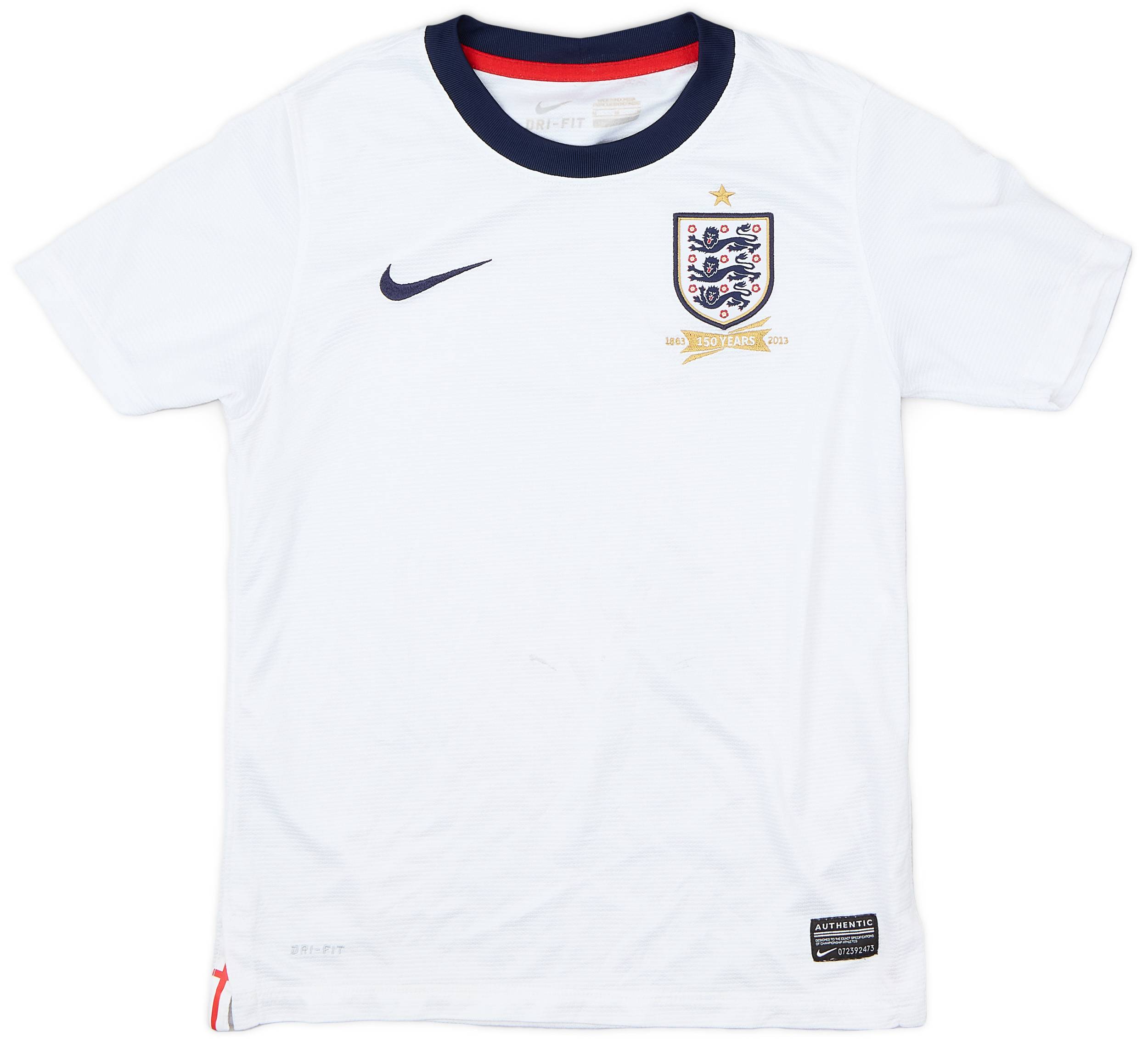 2013 England 150th Anniversary Home Shirt - 6/10 - (M.Boys)