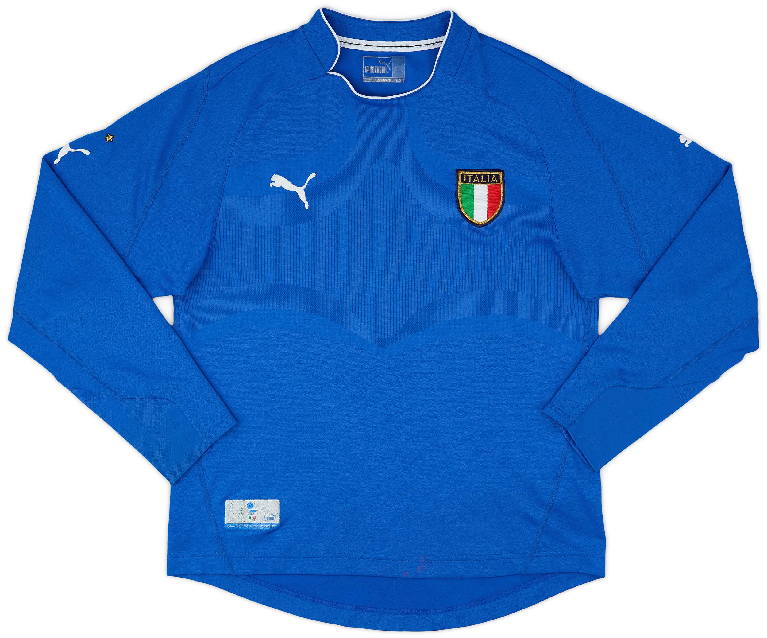 2003-04 Italy Home L/S Shirt - 7/10 - (M)