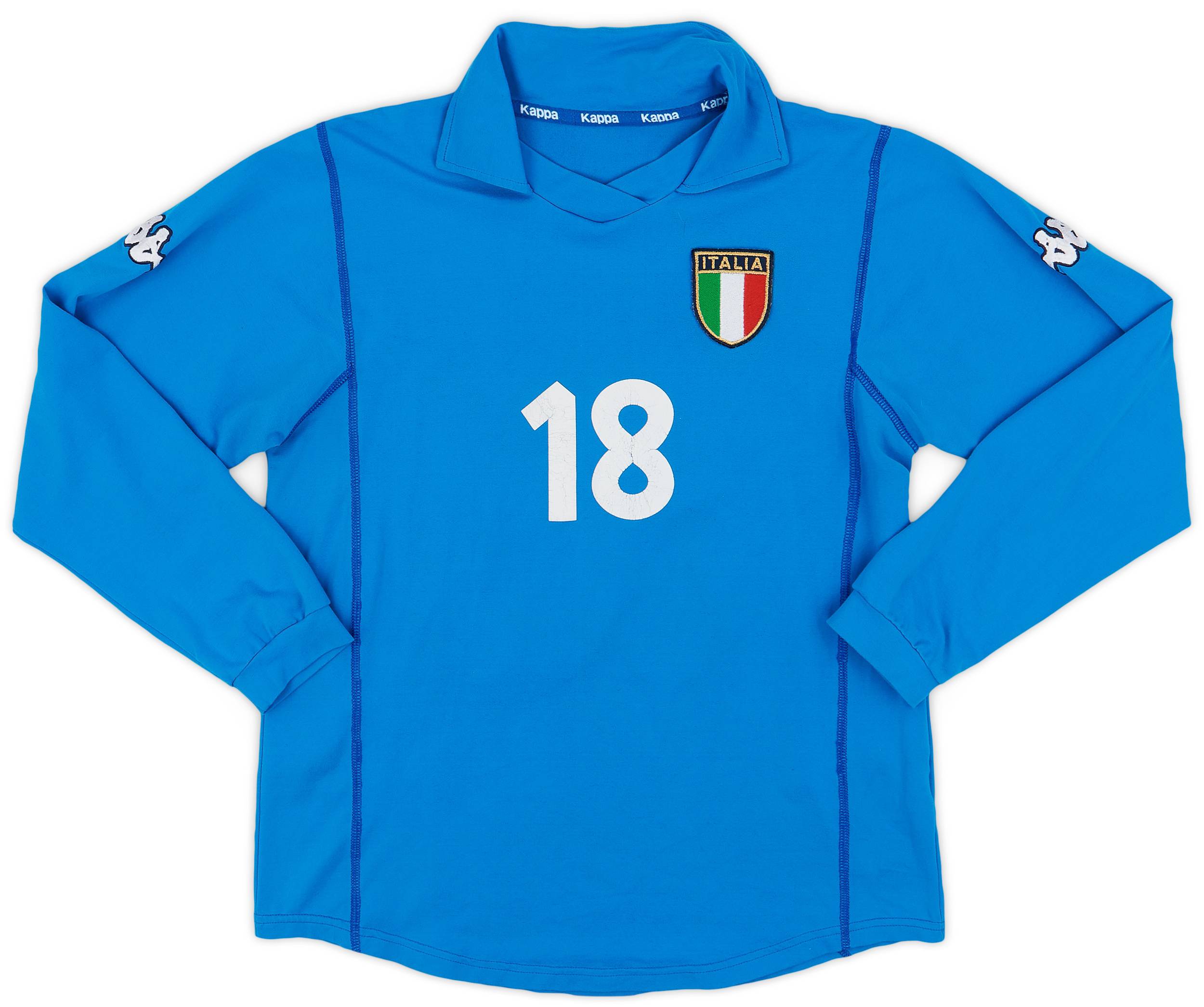 2001 Italy Women's Home L/S Shirt #18 - 6/10 - (L)
