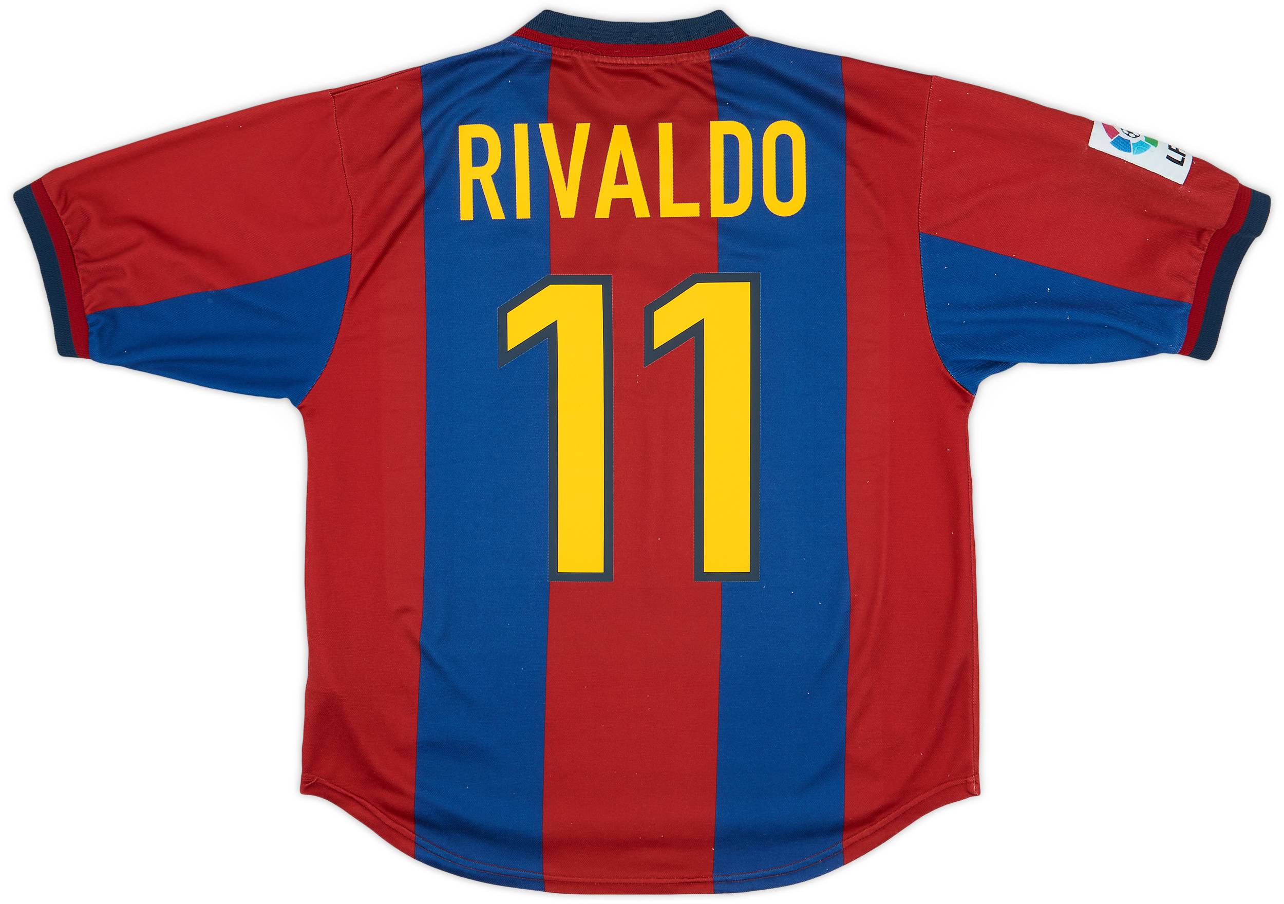 1998-00 Barcelona Home Shirt Rivaldo #11 - 6/10 - (M)