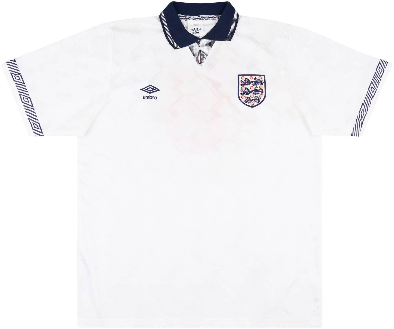 1991 England Match Worn Home Shirt #6 (Parker) v Germany