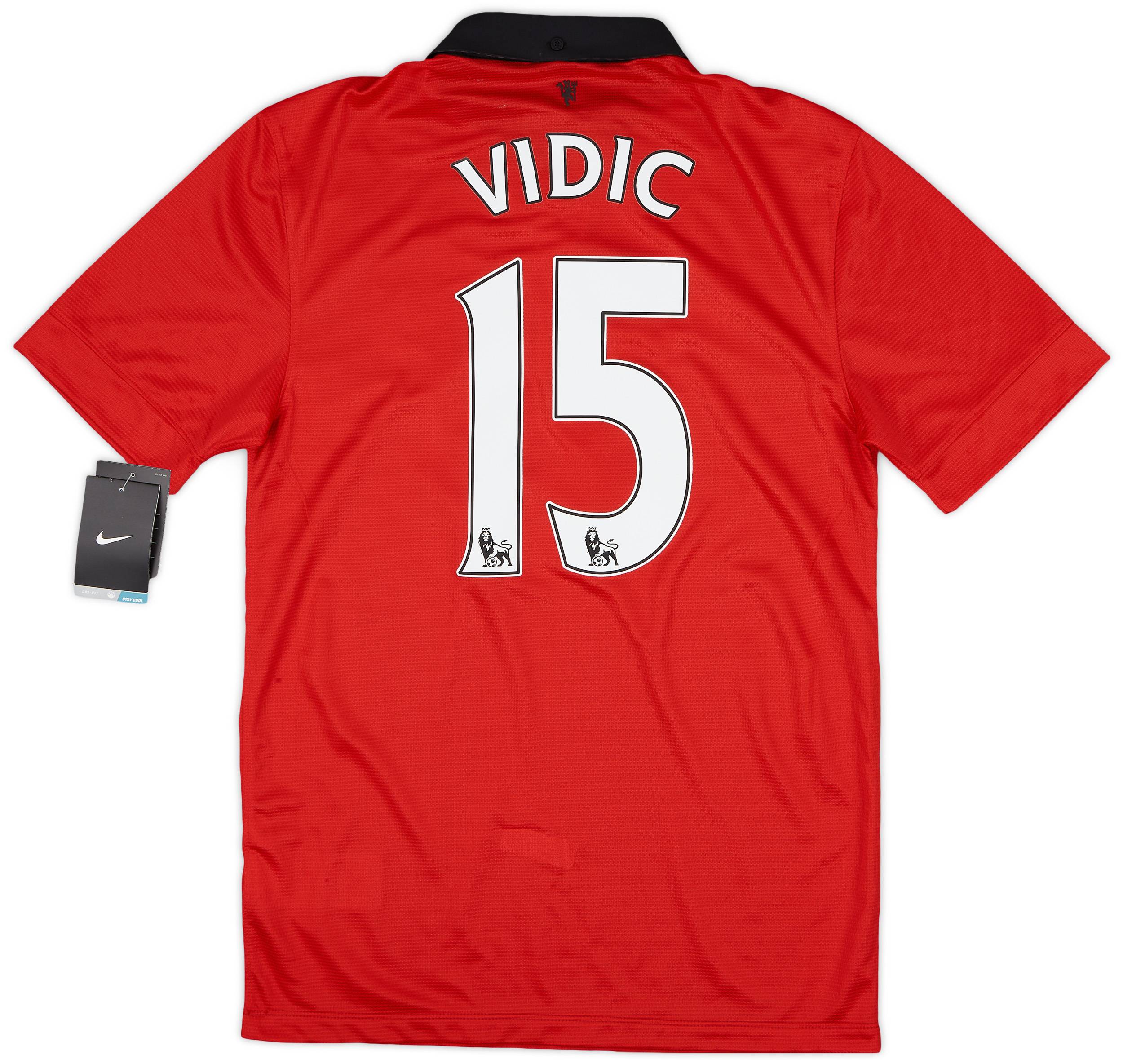 2013-14 Manchester United Home Shirt Vidic #15 (S)