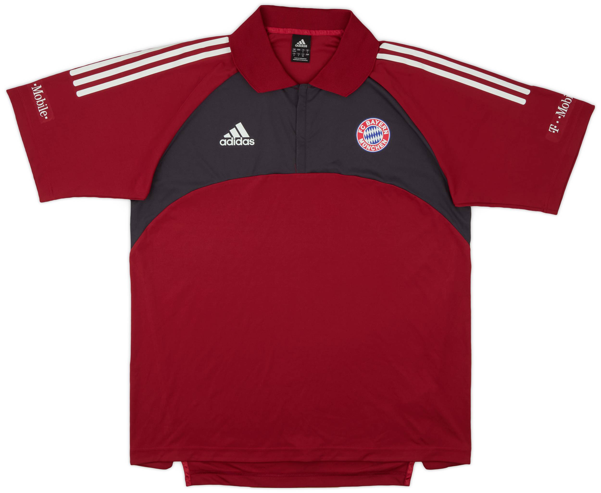 2002-03 Bayern Munich Player Issue adidas 1/4 Zip Polo Shirt - 9/10 - (L)