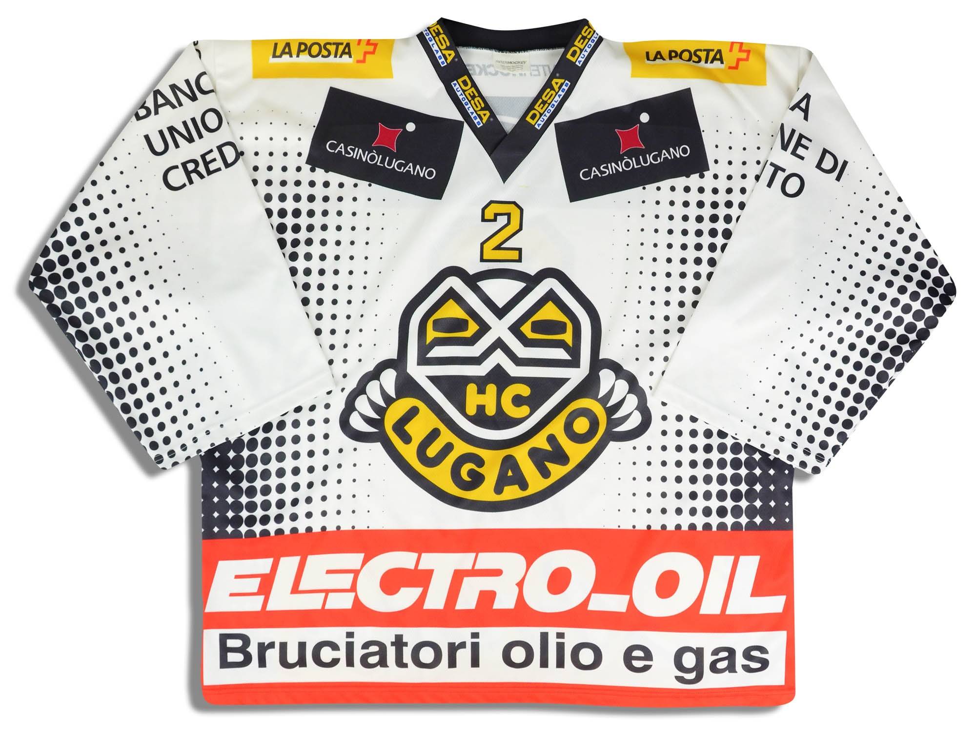 2000s HC Lugano Dino #2 Yvette Jersey (Home) XL