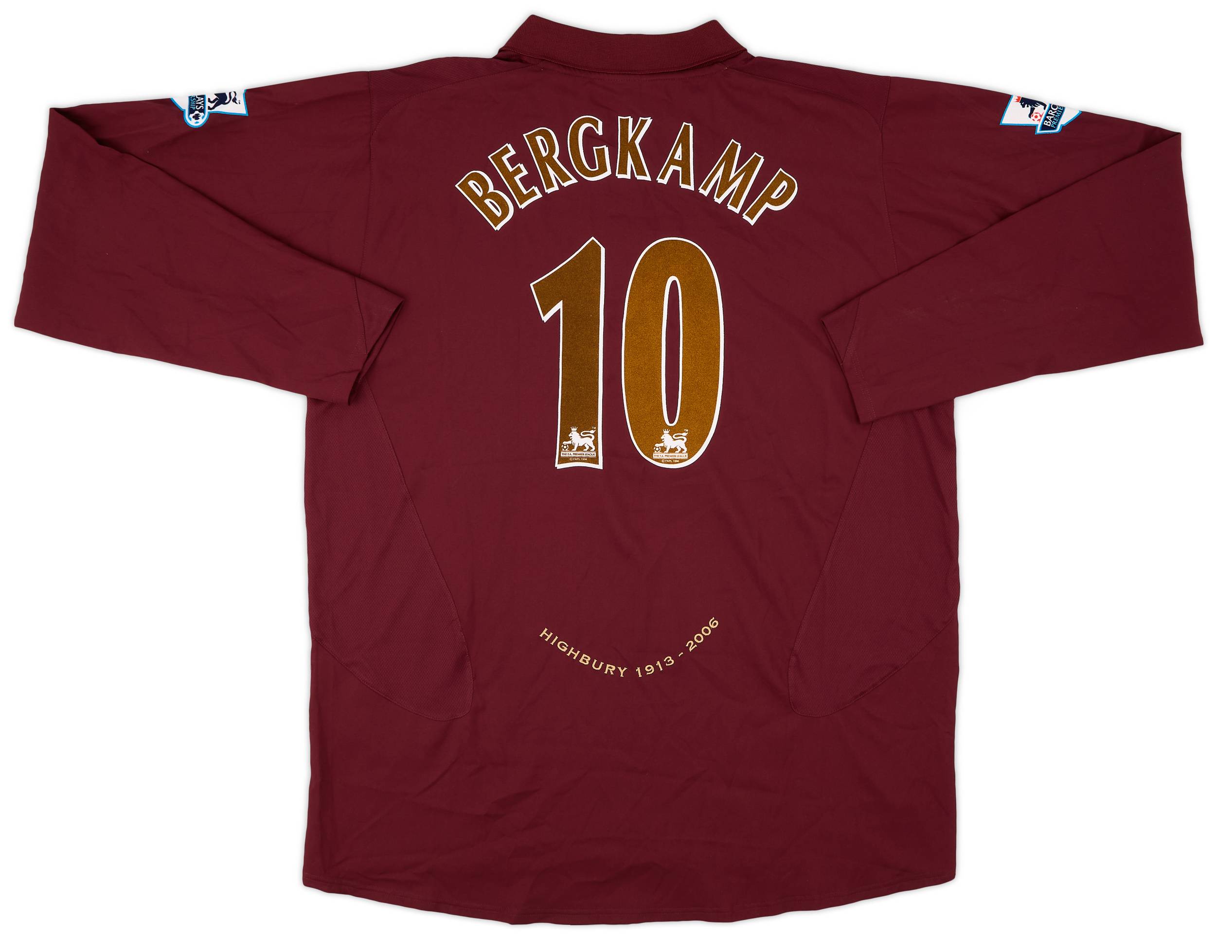 2005-06 Arsenal Home L/S Shirt Bergkamp #10 (XXL)