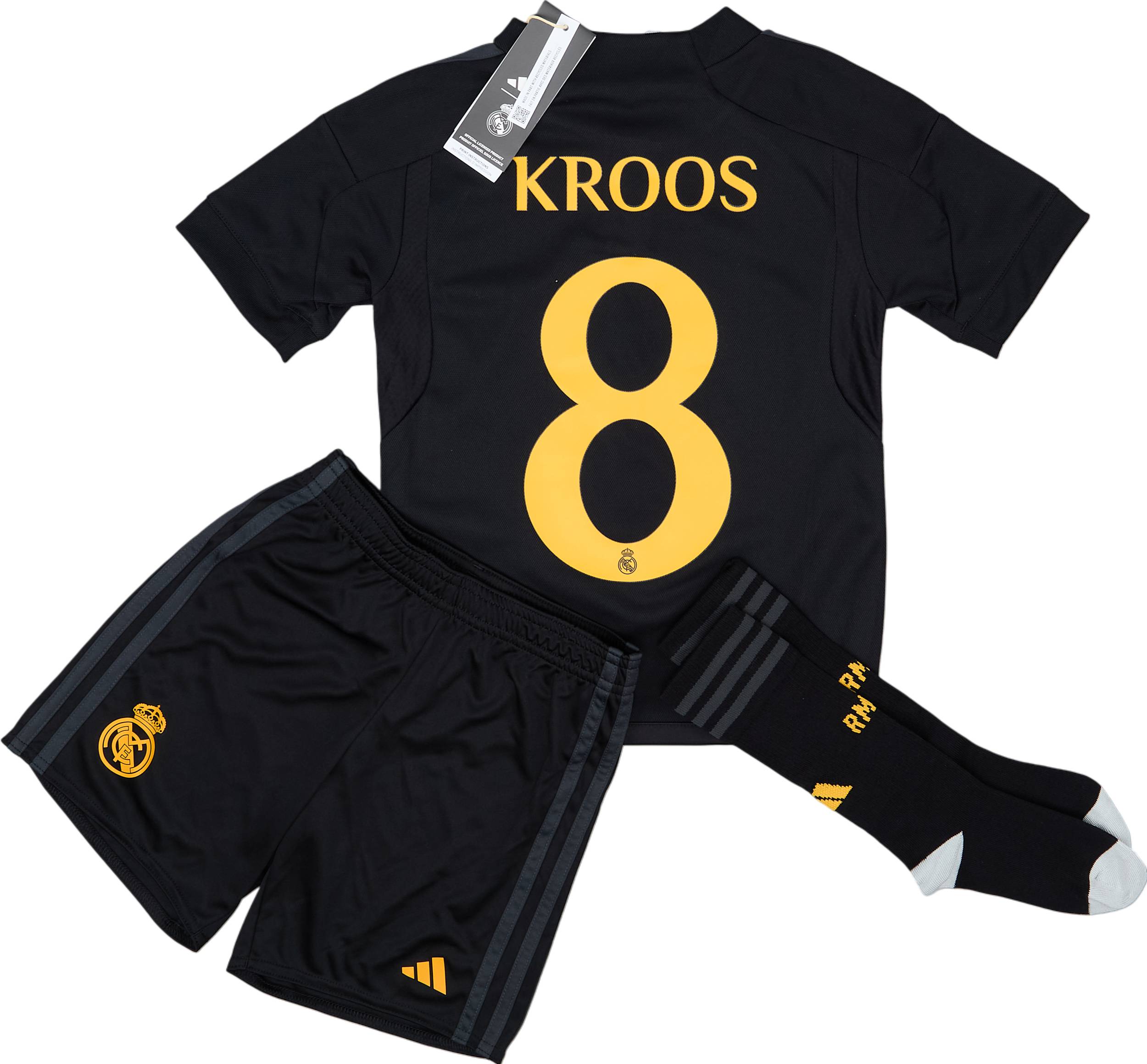 2023-24 Real Madrid Third Full Kit Kroos #8 (5-6 Years)