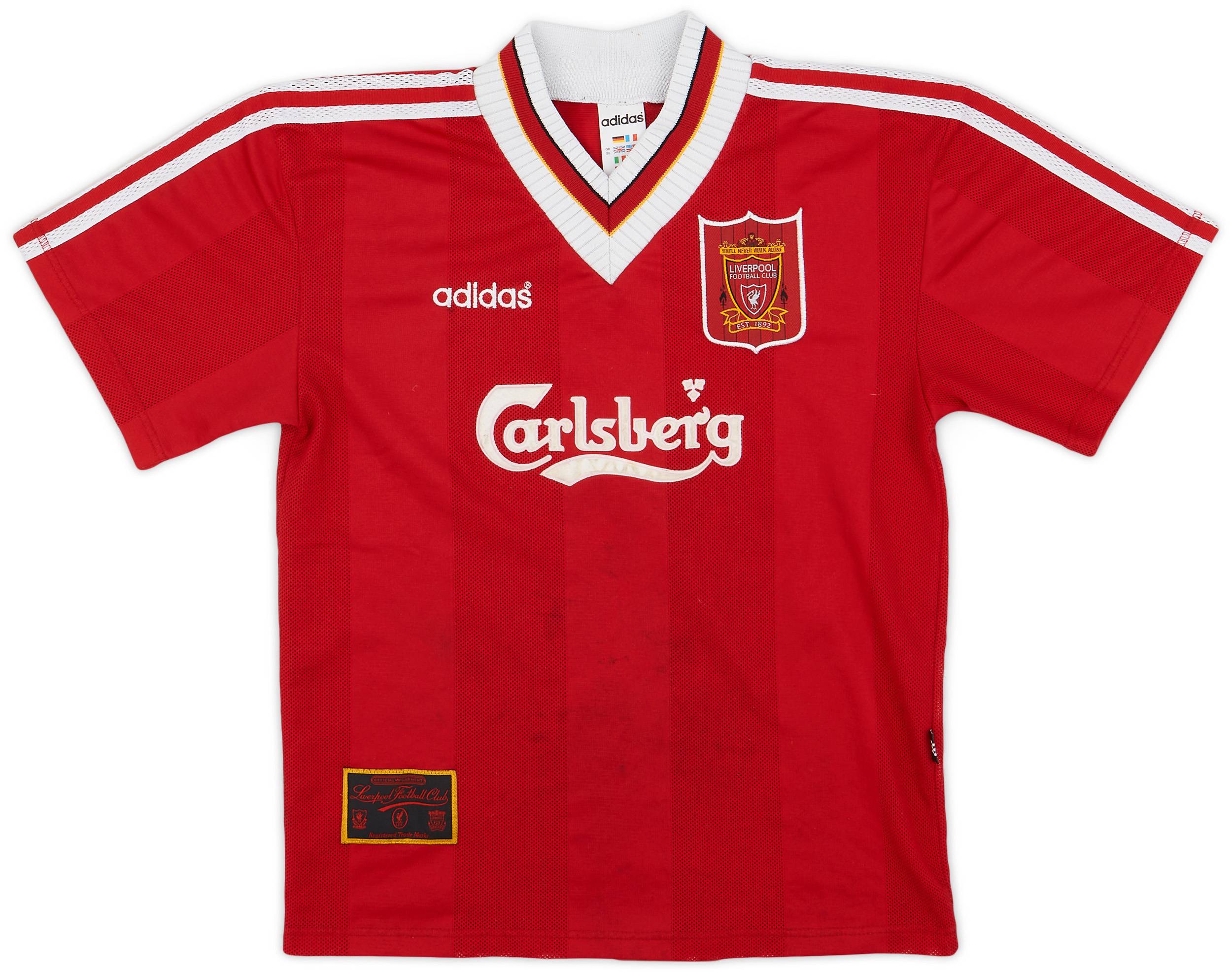 1995-96 Liverpool Home Shirt - 5/10 - (M.Boys)