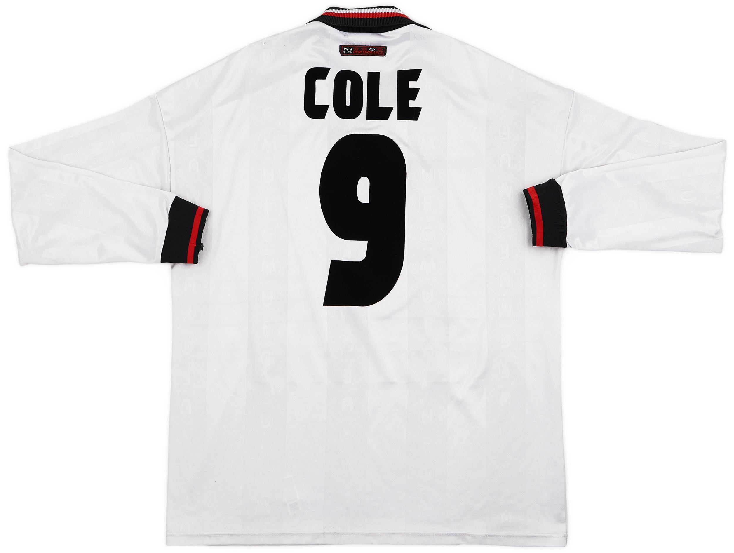 1997-99 Manchester United Away L/S Shirt Cole #9 - 6/10 - (XL)