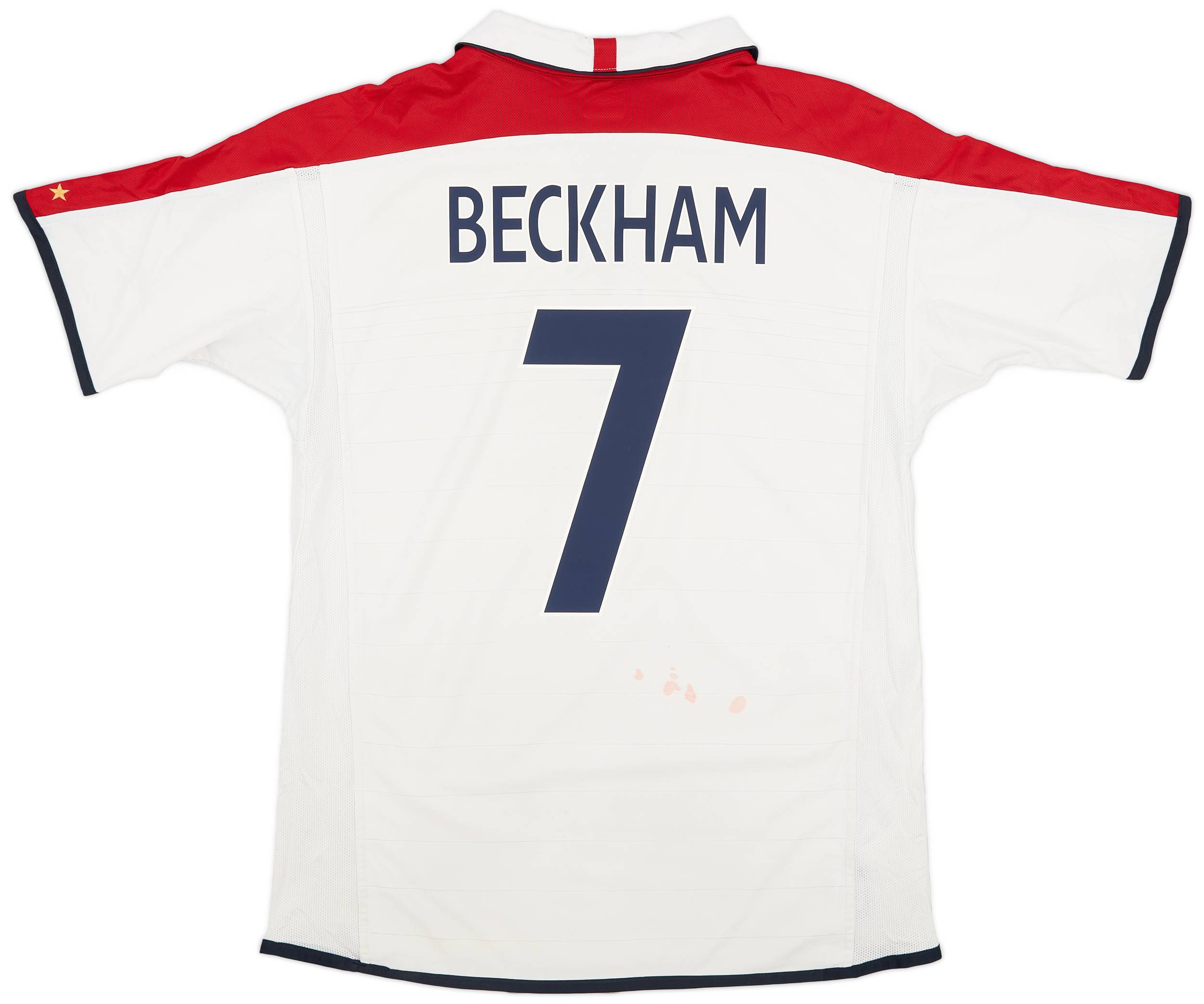 2003-05 England Home Shirt Beckham #7 - 7/10 - (L)