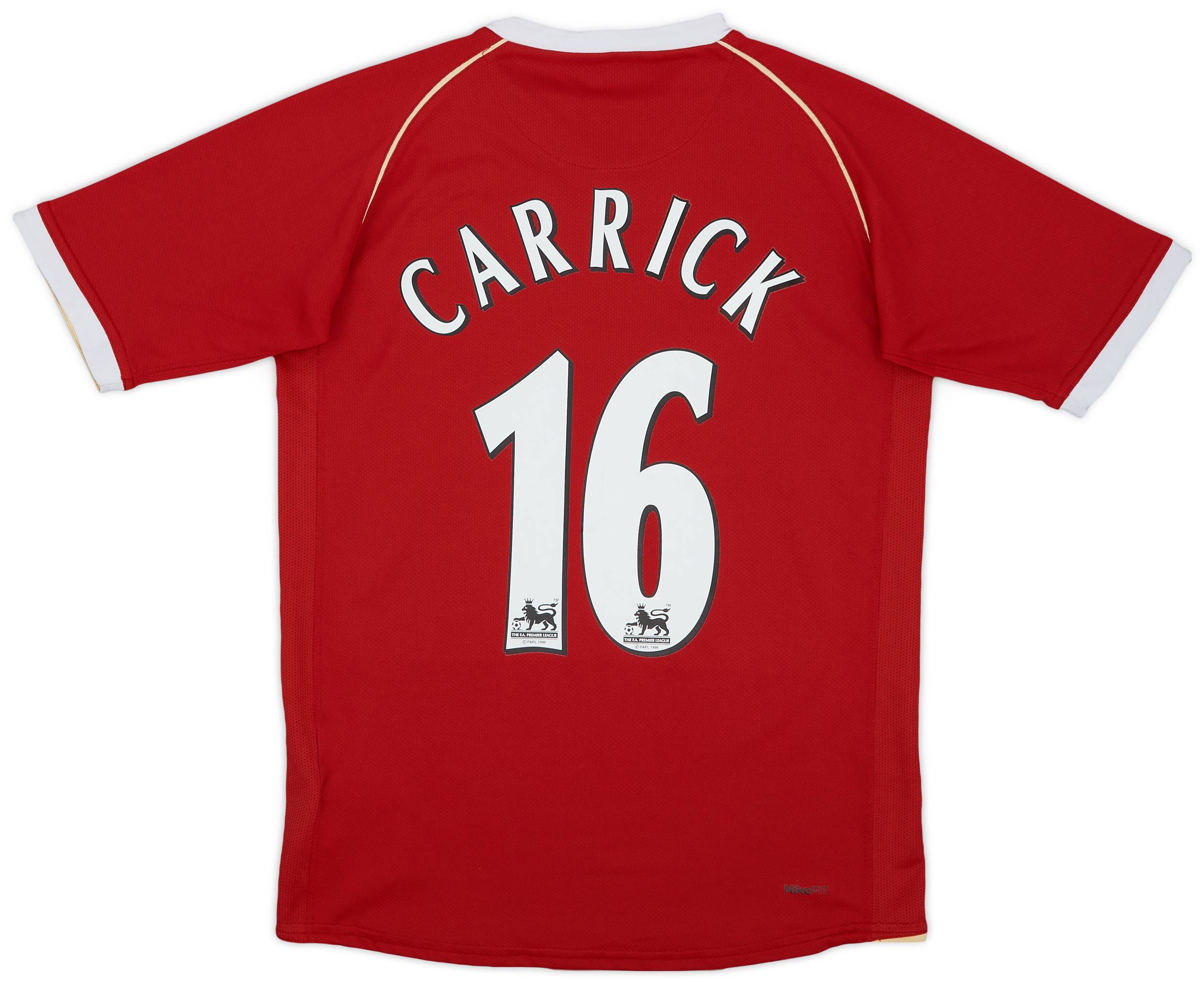 2006-07 Manchester United Home Shirt Carrick #16 - 7/10 - (XL.Boys)