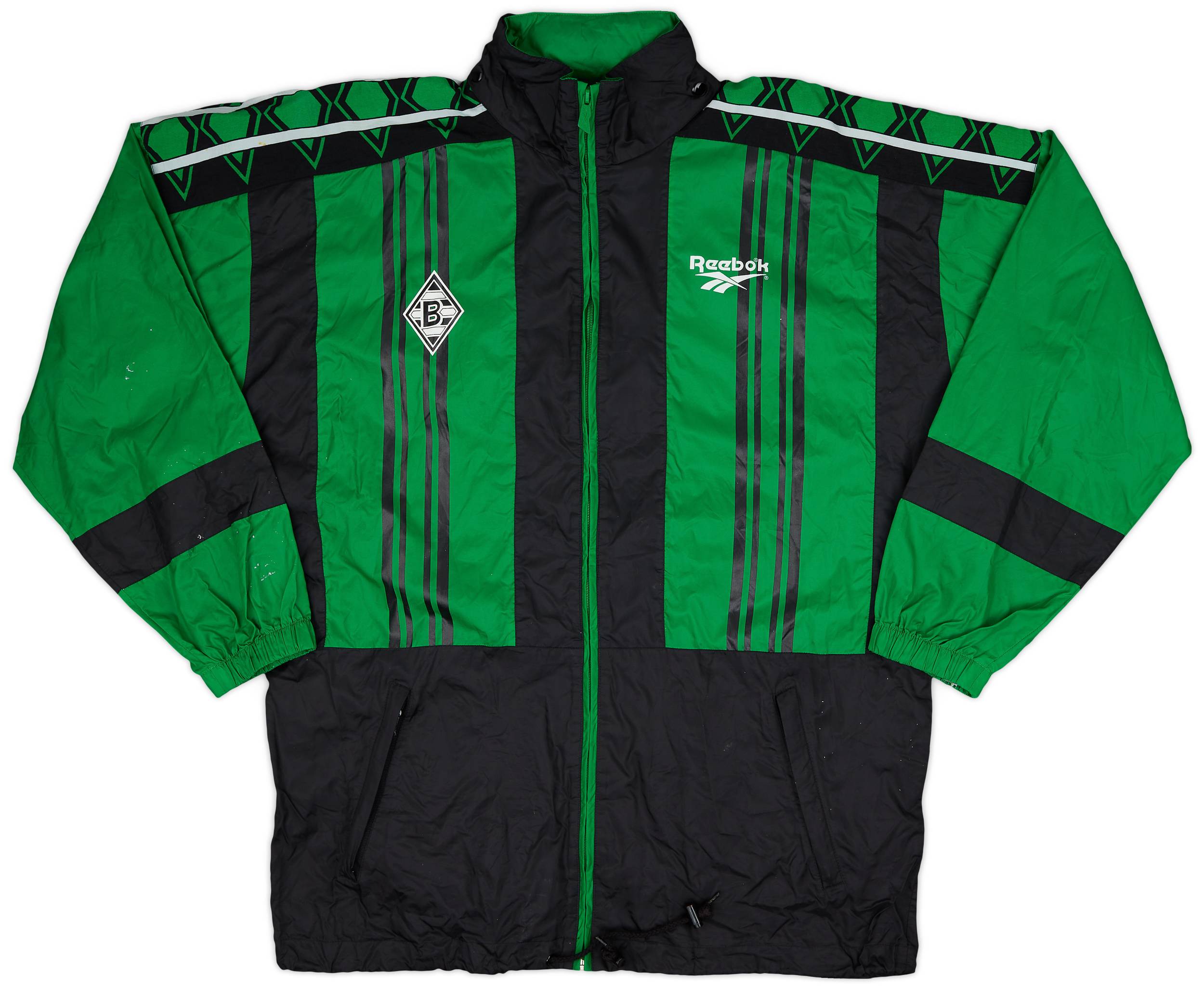 1996-98 Borussia Monchengladbach Reebok Hooded Rain Jacket - 8/10 - (L)