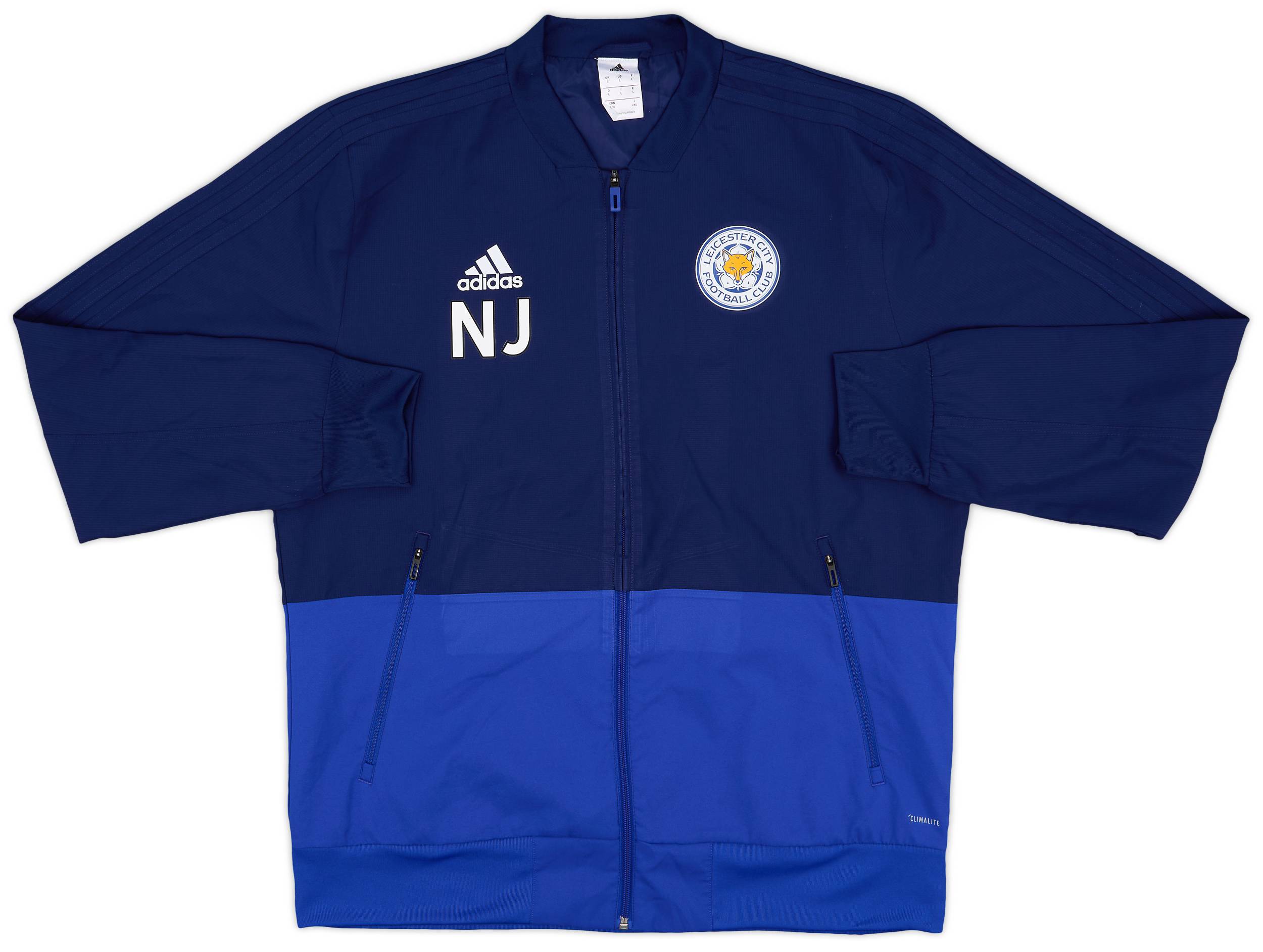 2018-19 Leicester City Staff Issue adidas Track Jacket NJ - 8/10 - (L)