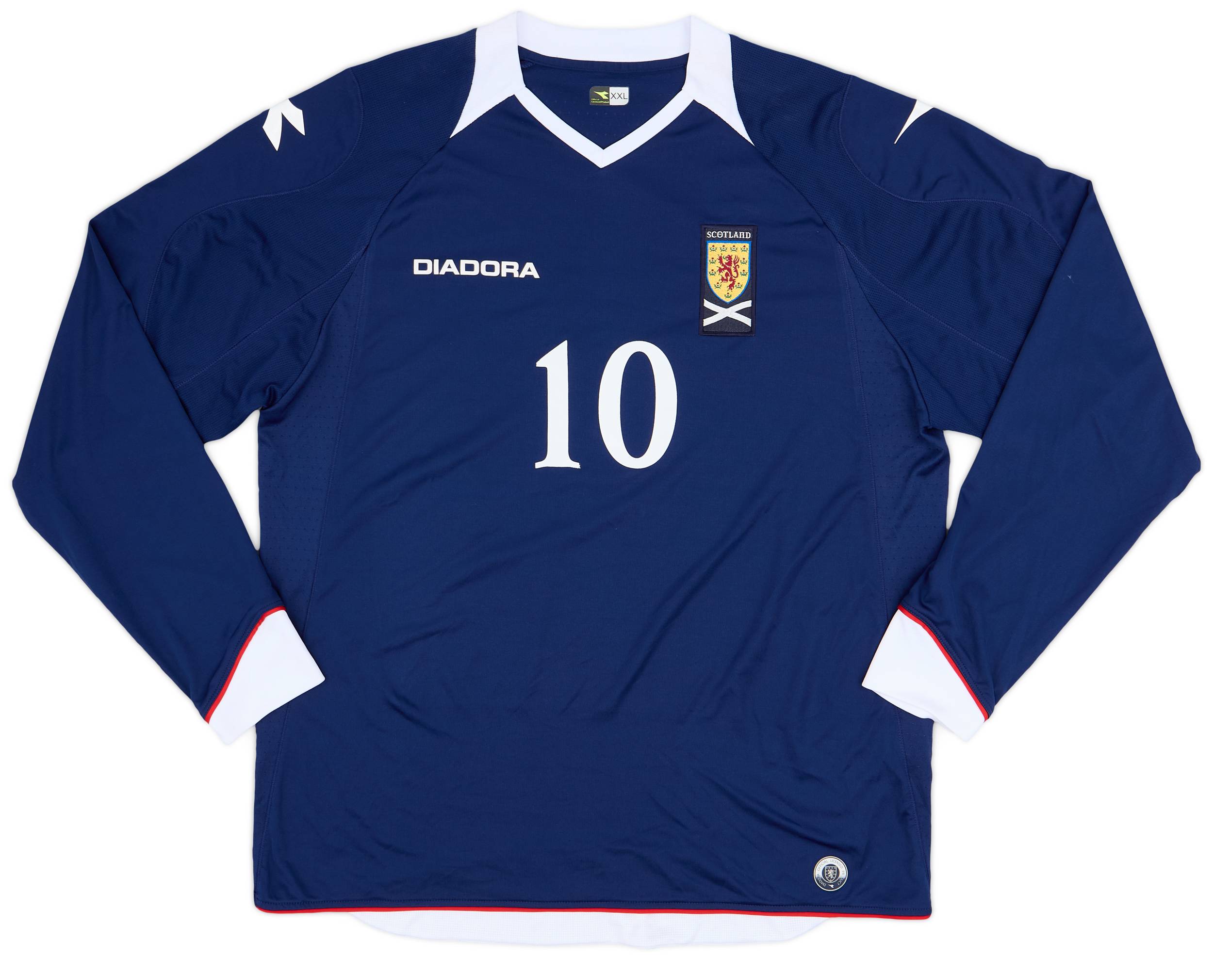 2008-09 Scotland Home L/S Shirt #10 - 8/10 - (XXL)