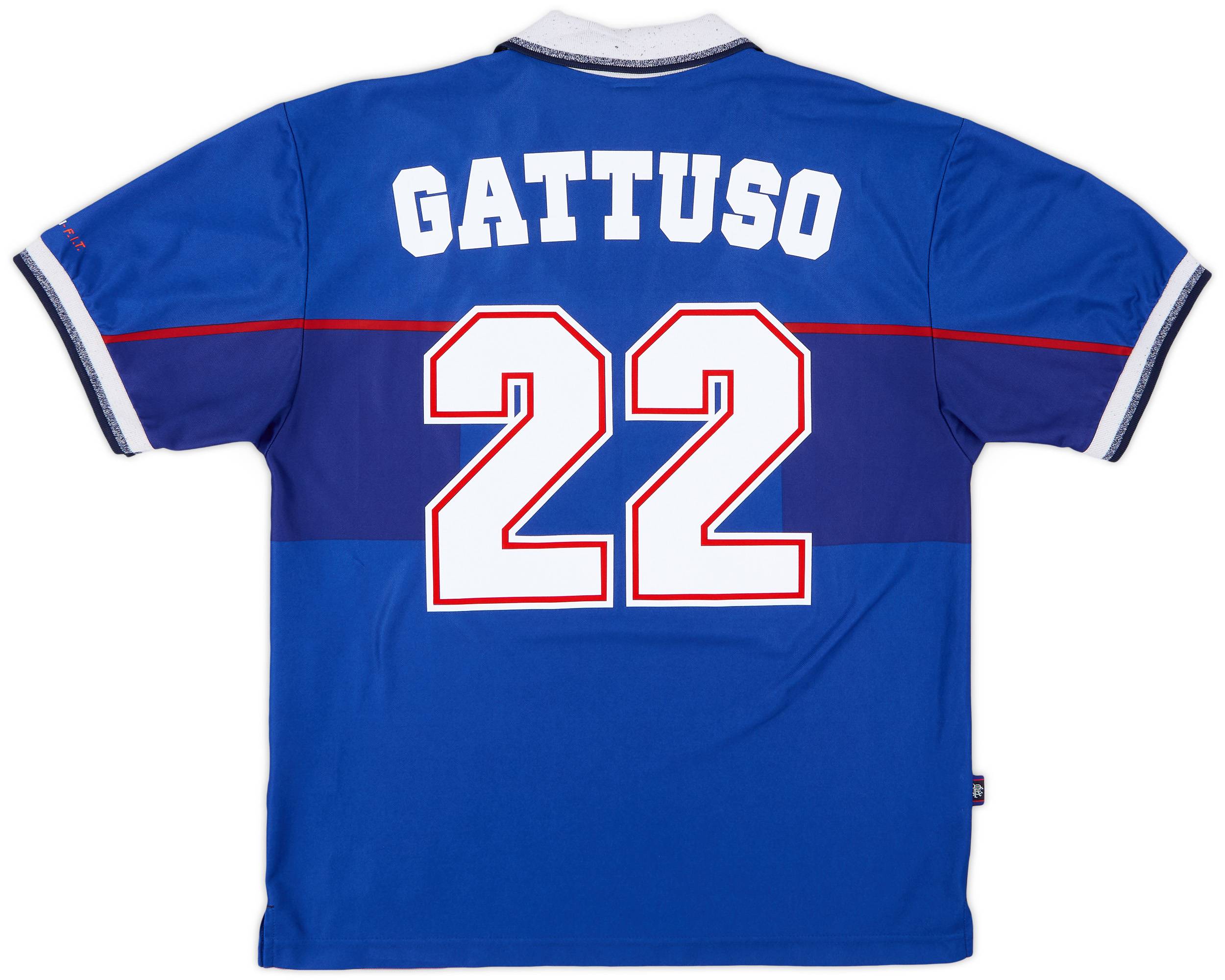 1997-99 Rangers Home Shirt Gattuso #22 - 7/10 - (L)