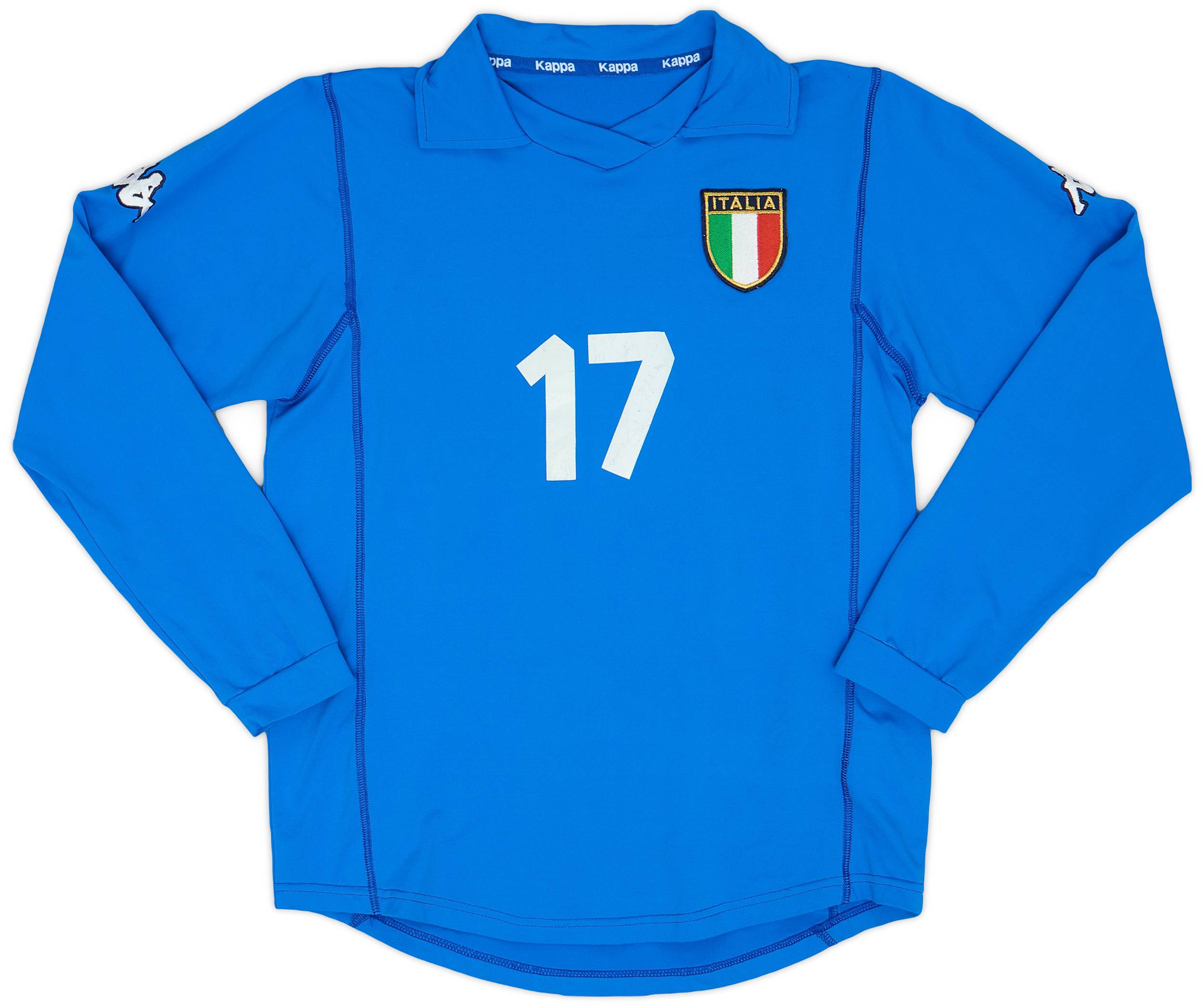 2000-01 Italy Home L/S Shirt #17 - 6/10 - (Women's L)