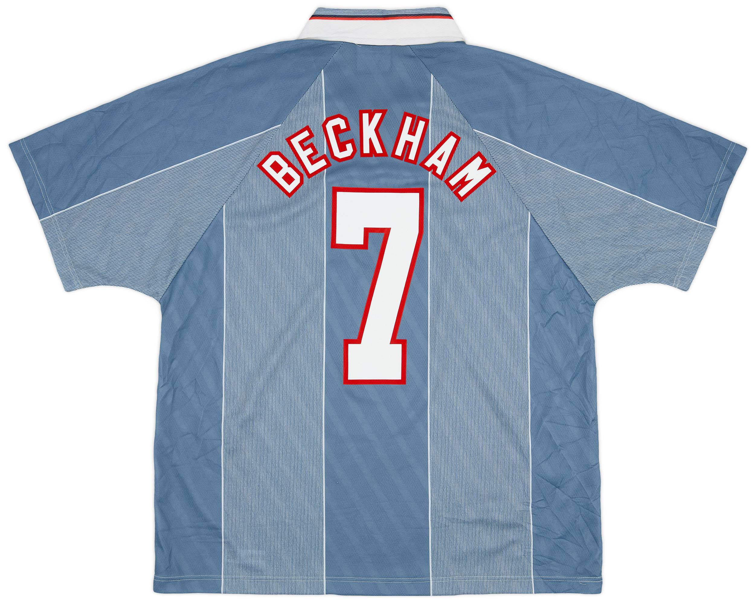 1996-97 England Away Shirt Beckham #7 - 8/10 - (XL)