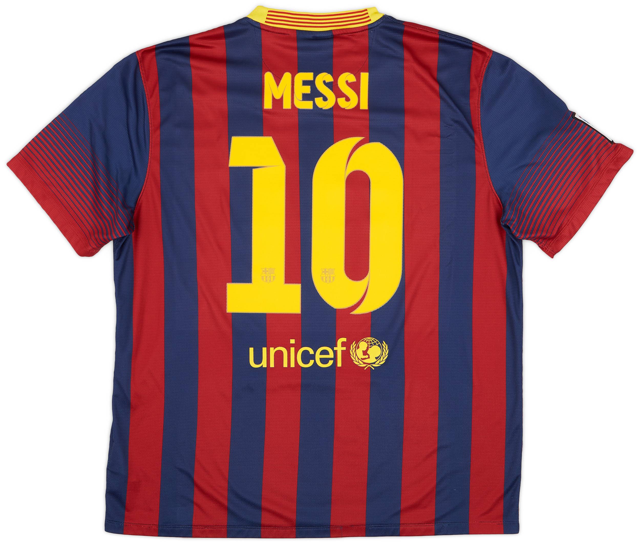 2013-14 Barcelona Home Shirt Messi #10 - 8/10 - (XL)