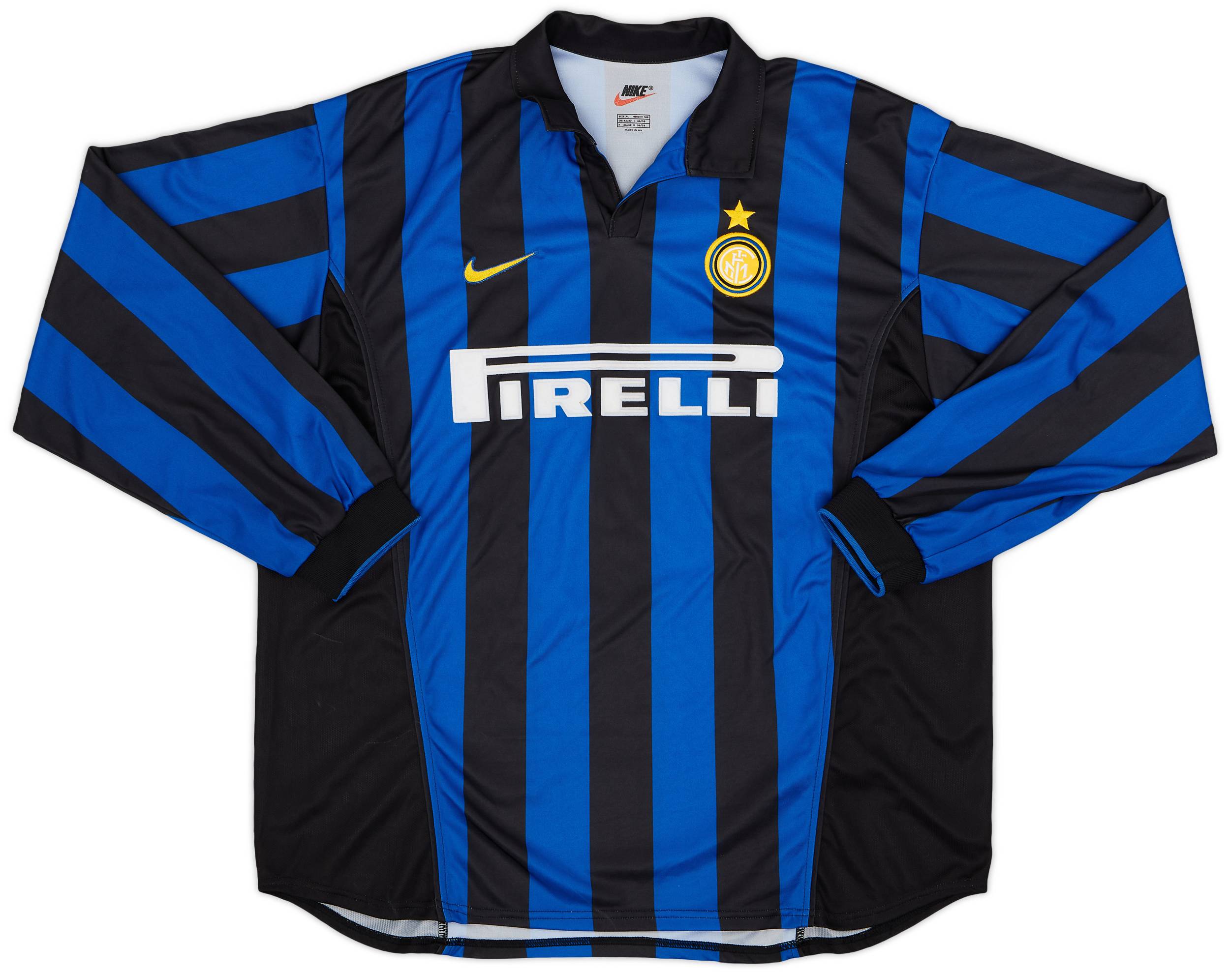 1998-99 Inter Milan Player Issue Home L/S Shirt Ronaldo #9