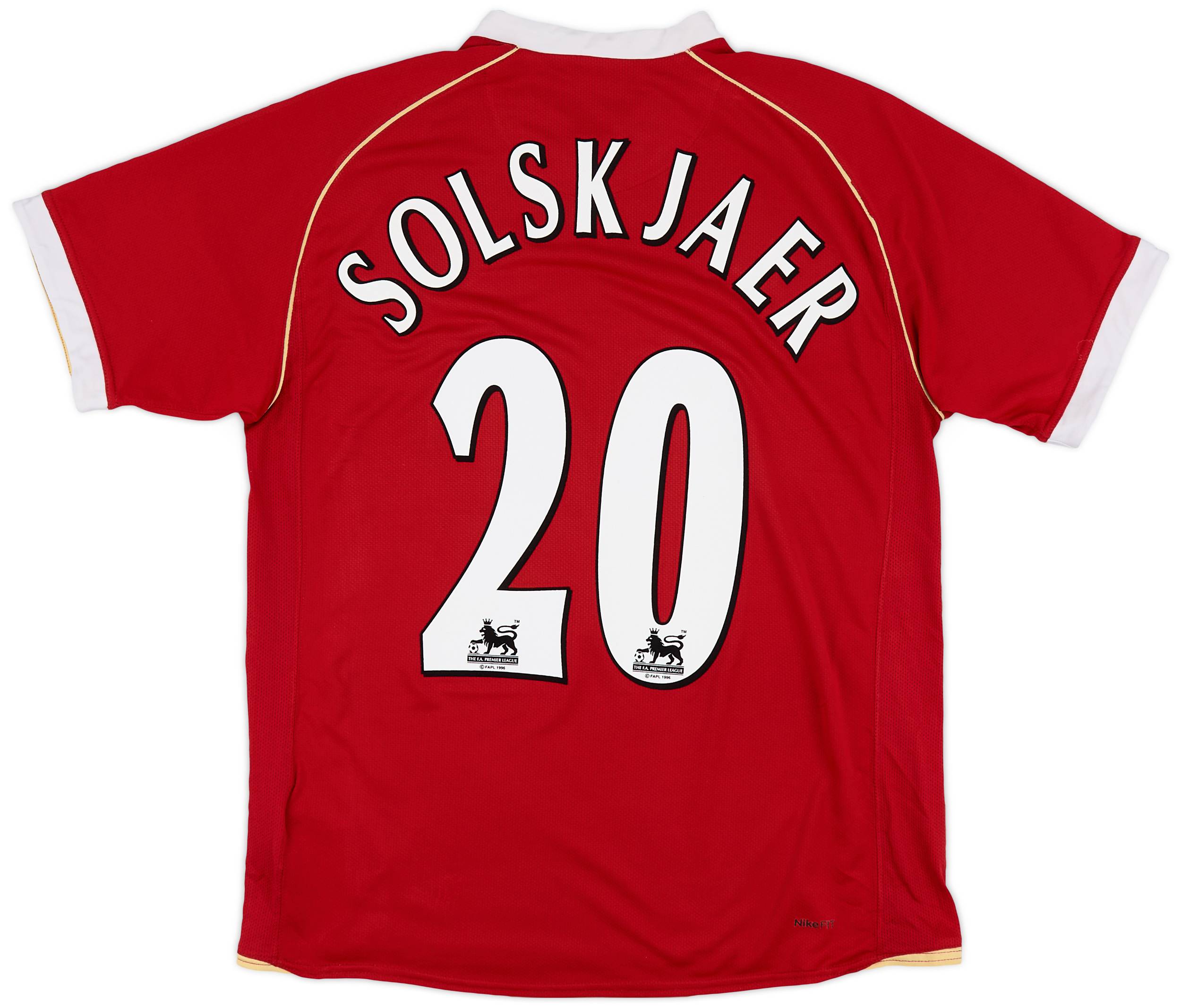2006-07 Manchester United Home Shirt Solskjaer #20 - 8/10 - (M)