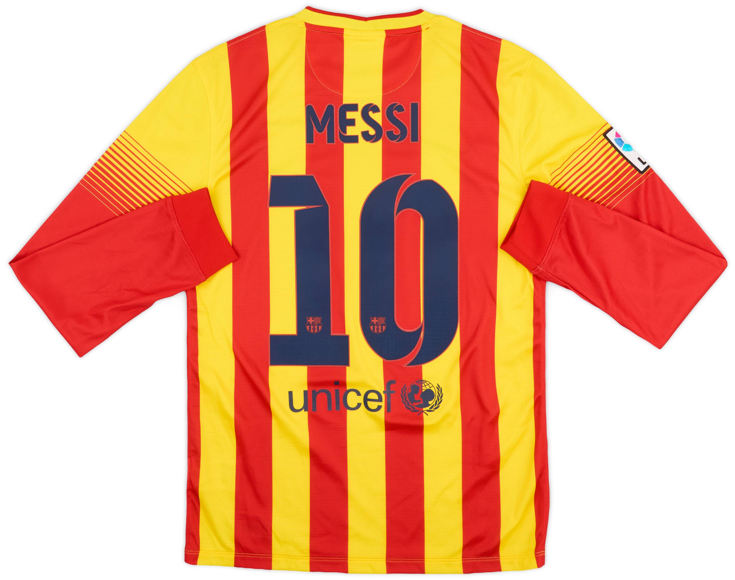 2013-15 Barcelona Away L/S Shirt Messi #10 (S)