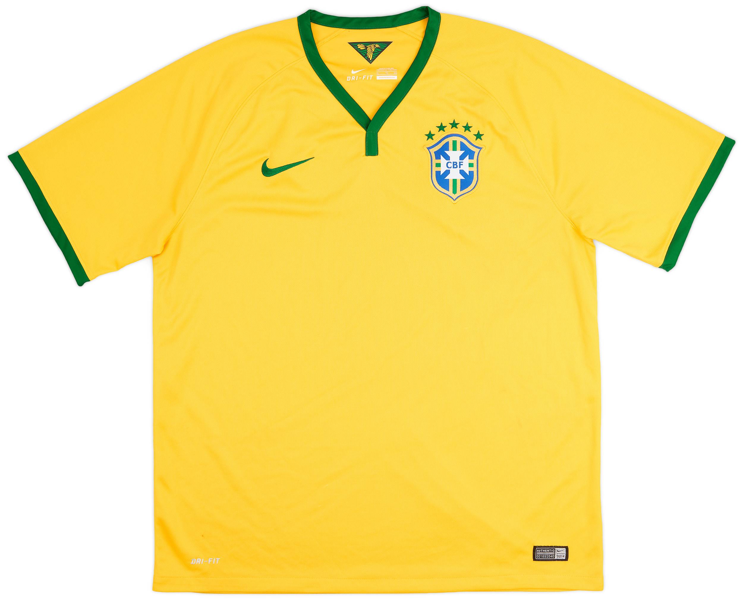 2014-15 Brazil Home Shirt - 8/10 - (XL)