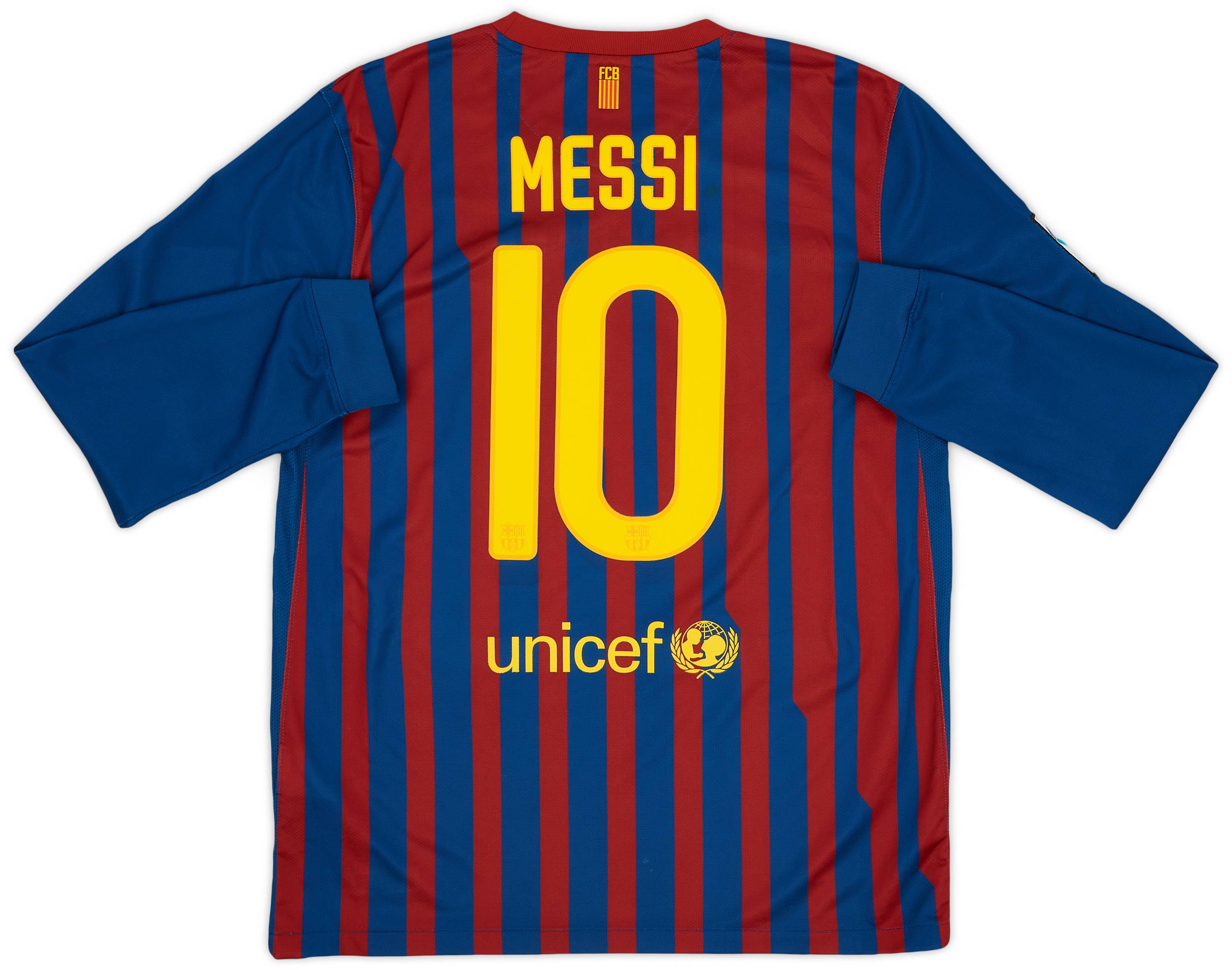 2011-12 Barcelona Home L/S Shirt Messi #10 - 7/10 - (L)