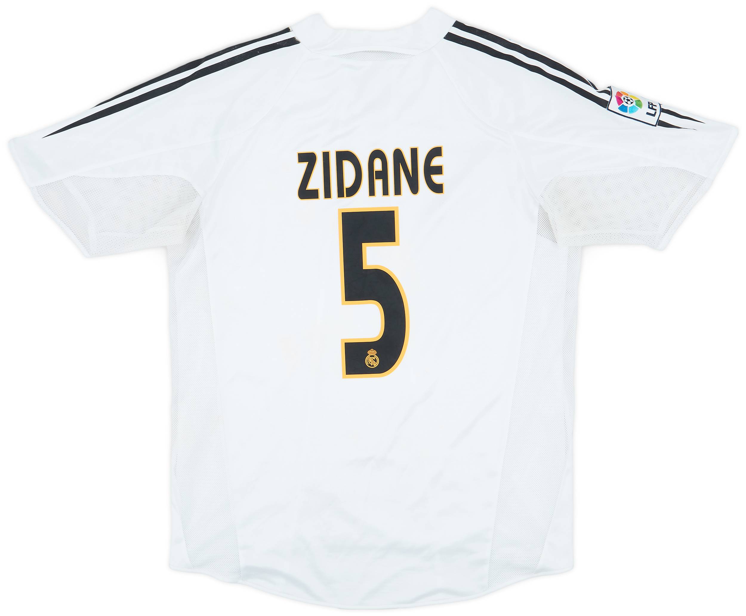 2004-05 Real Madrid Player Issue Home Shirt Zidane #5 - 7/10 - (L)