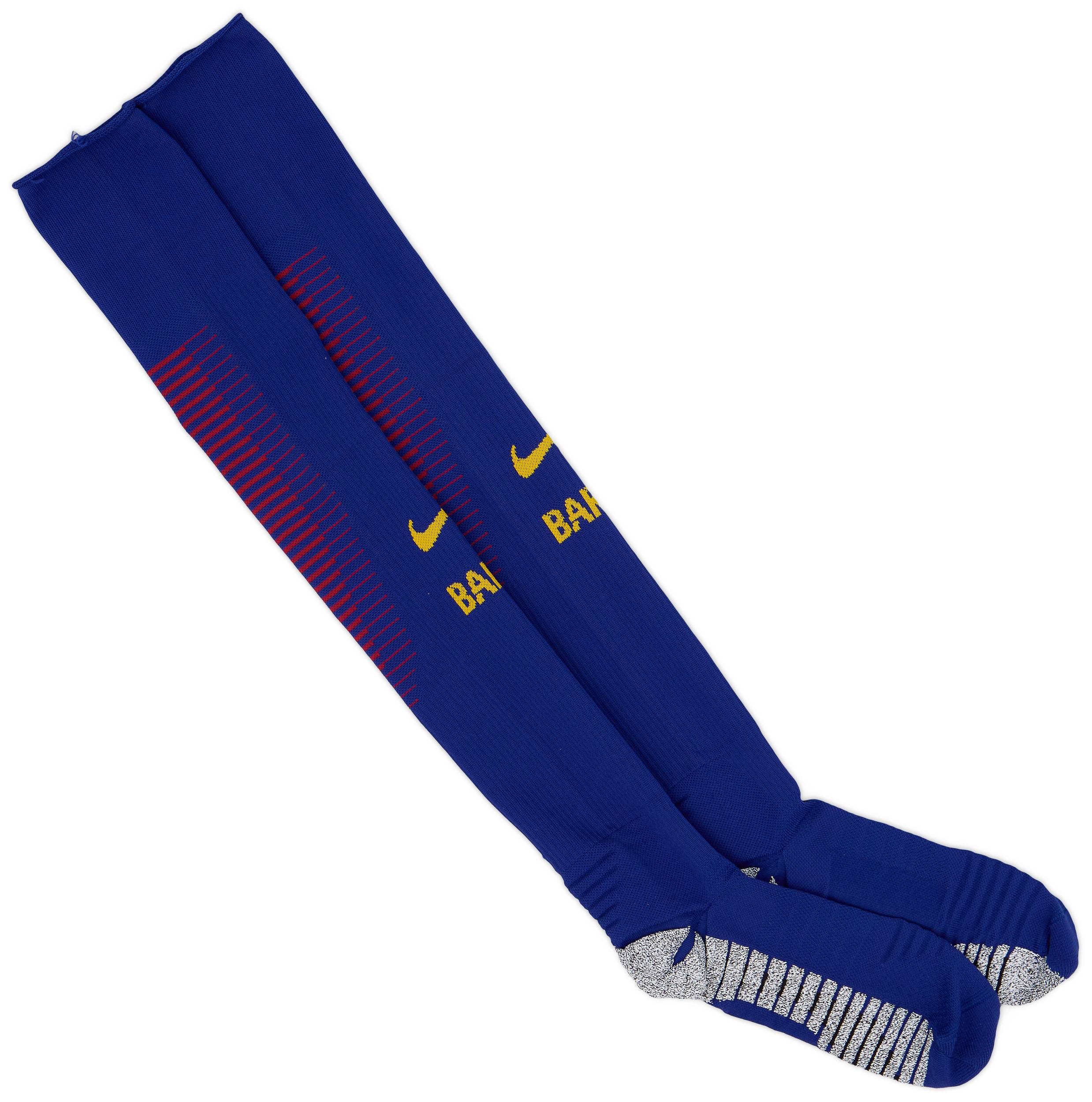 2017-18 Barcelona Player Issue Home Socks