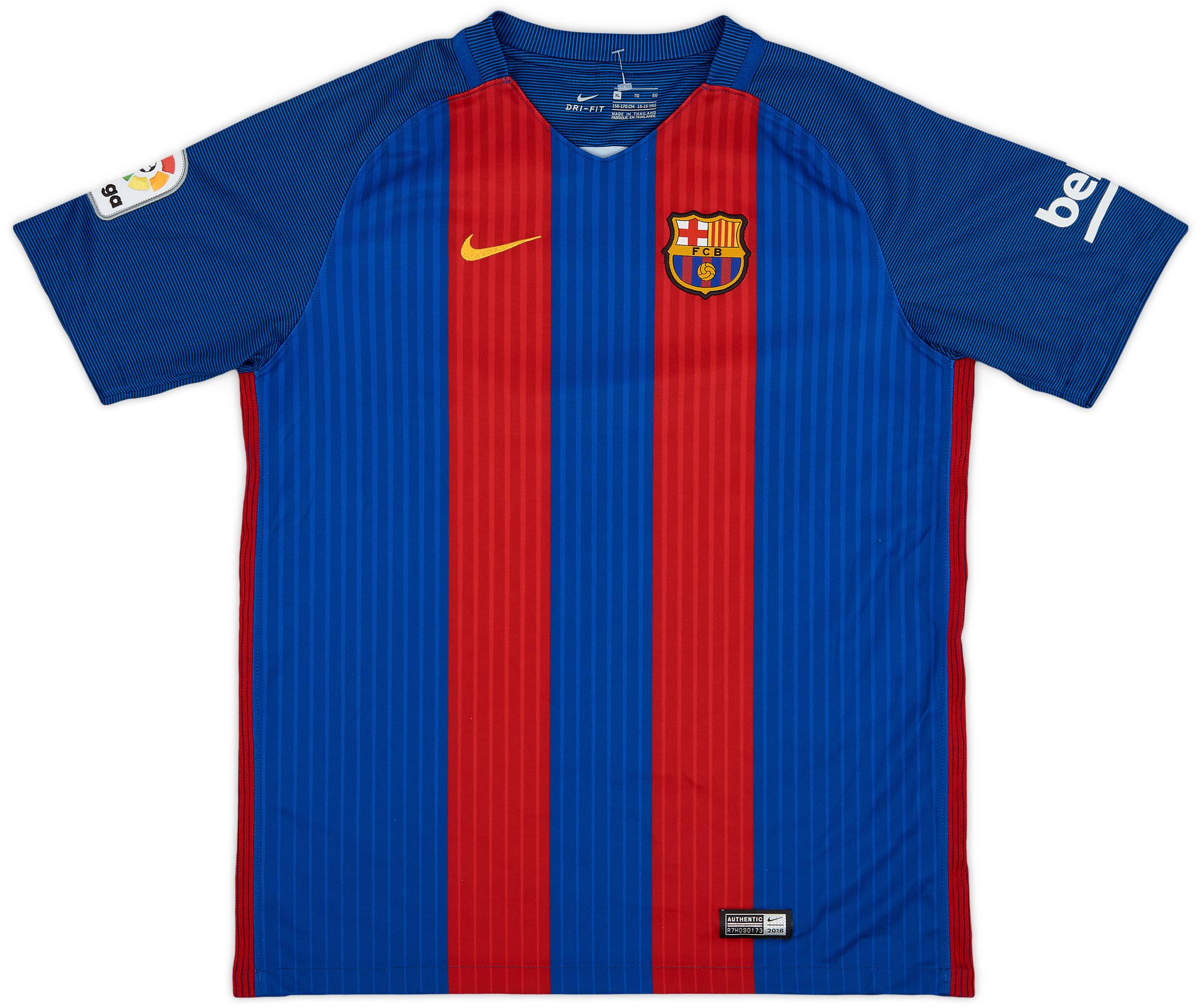 2016-17 Barcelona Home Shirt - 9/10 - (XL.Boys)