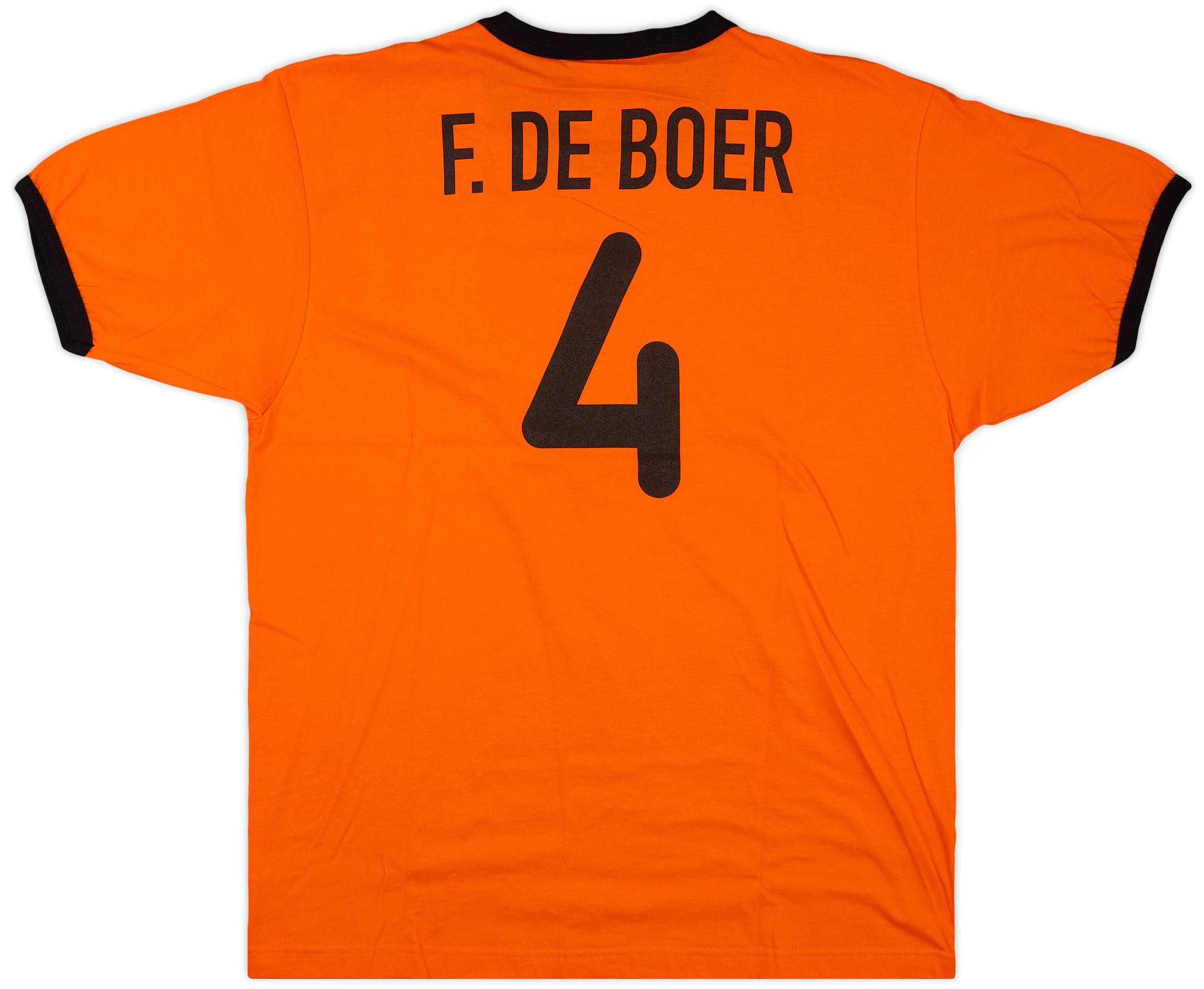 2000-01 Netherlands Nike Cotton Tee F. De Boer #4 (L)
