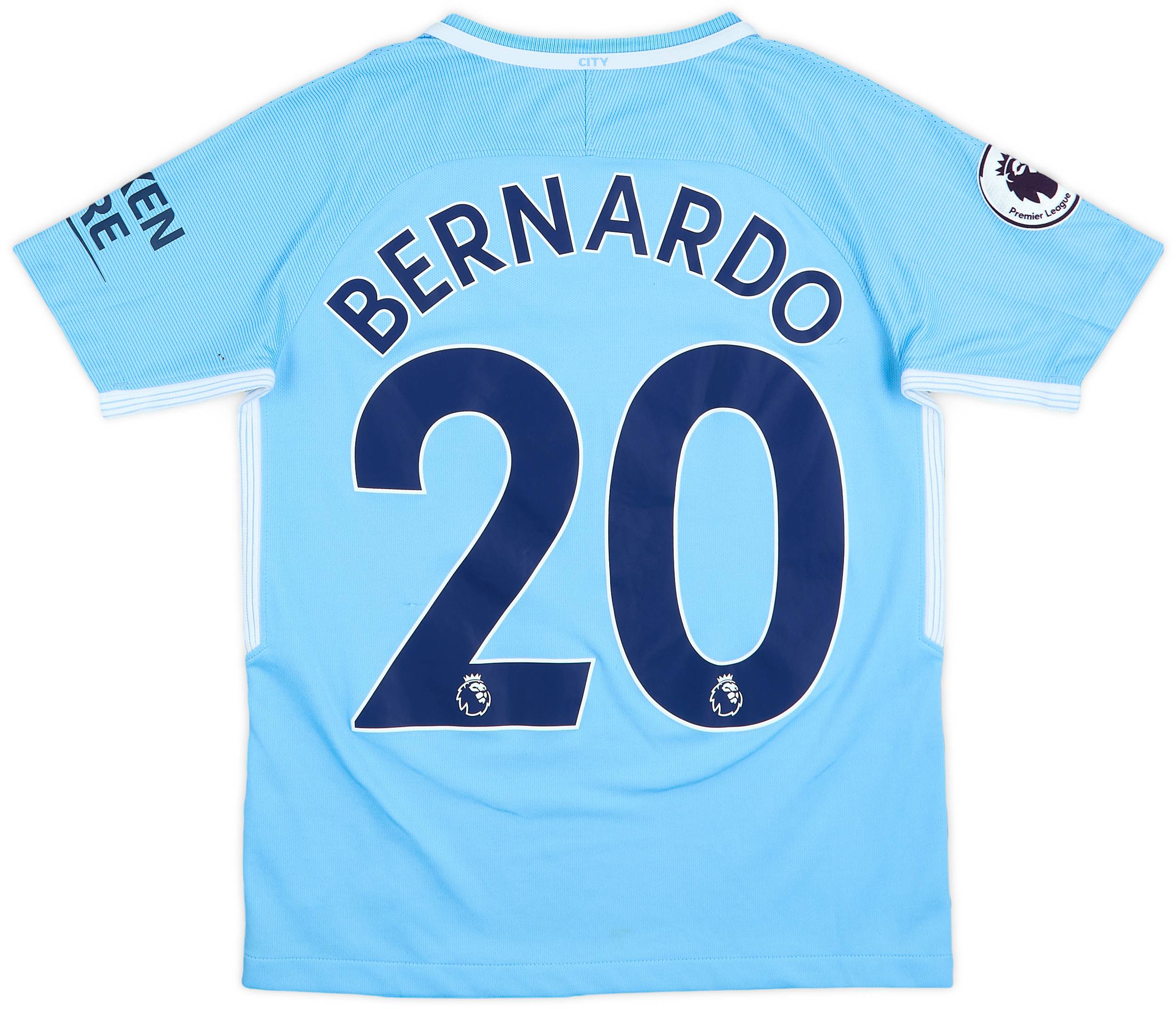 2017-18 Manchester City Home Shirt Bernardo #20 - 5/10 - (M 2017-18 Manchester City Home Shirt Bernardo #20 - 5/10 - (M
